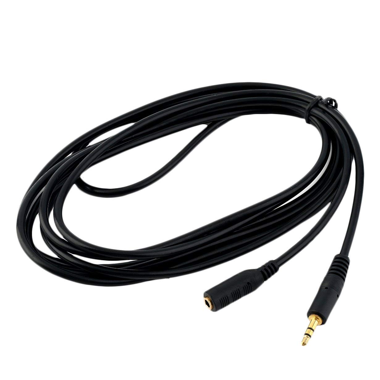Kiminors 3.5mm Male to Female Stereo Audio Extension Cable - Gold Plated Connectors for Headphones & Speakers - High-Quality Audio Extension for Home Theater, Gaming, and Studio Use