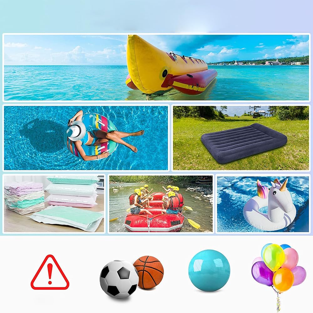 **Aida & Hani Electric Air Pump for Inflatables - Fast Inflating & Deflating Air Mattress Pump with 3 Nozzles - Portable Pool Float Pump (Black) - Perfect for Camping, Travel, and Home Use**