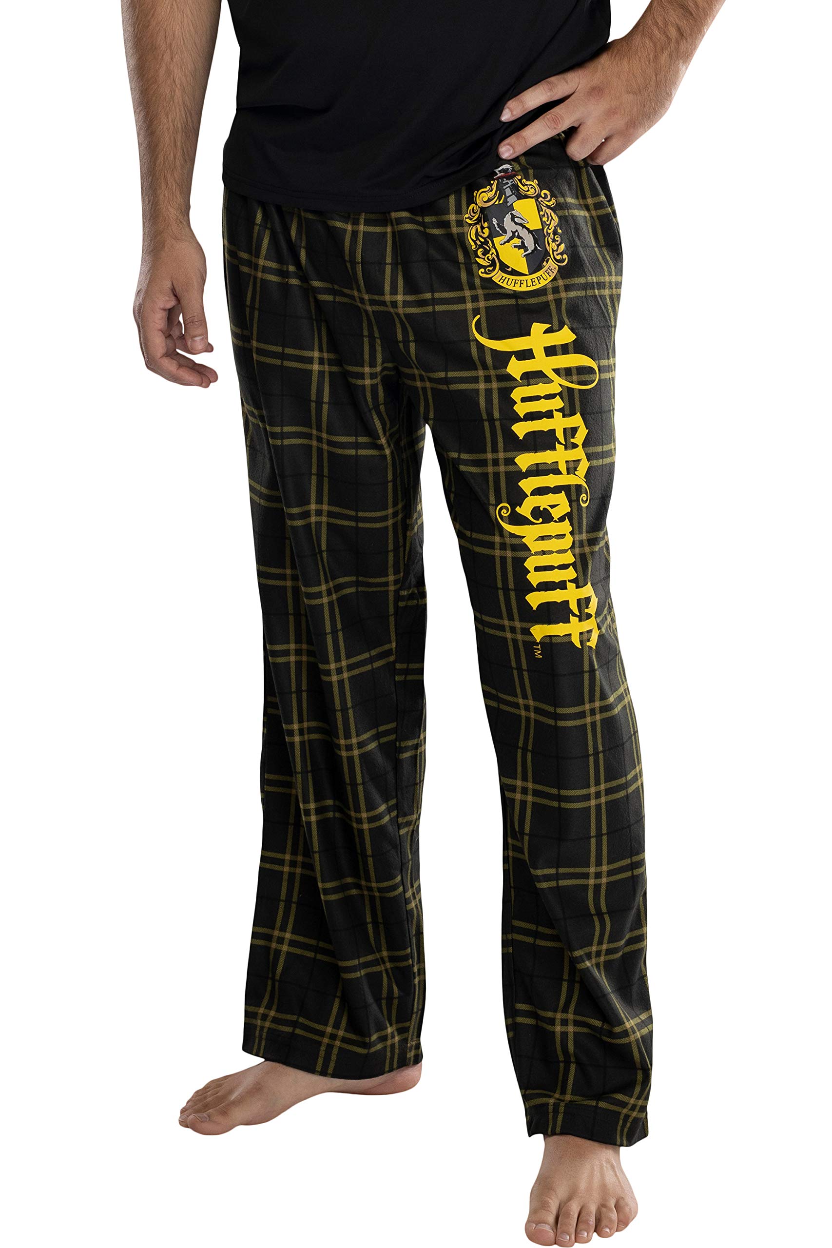 Harry Potter House Crest Plaid Pajama Pants for Adults - Gryffindor, Ravenclaw, Slytherin & Hufflepuff Styles | Cozy Lounge Wear for Movie Nights & Harry Potter Themed Parties