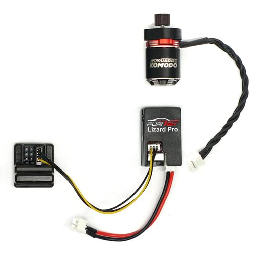 FURITEK Stinger Brushless Power System with Receiver for FMS FCX24 - Includes Lizard PRO ESC, Micro KMD Brushless Motor & Micro Receiver | High-Performance RC Electronics for Crawler Trucks | Ideal for Off-Roading, Rock Crawling & Trail Adventures