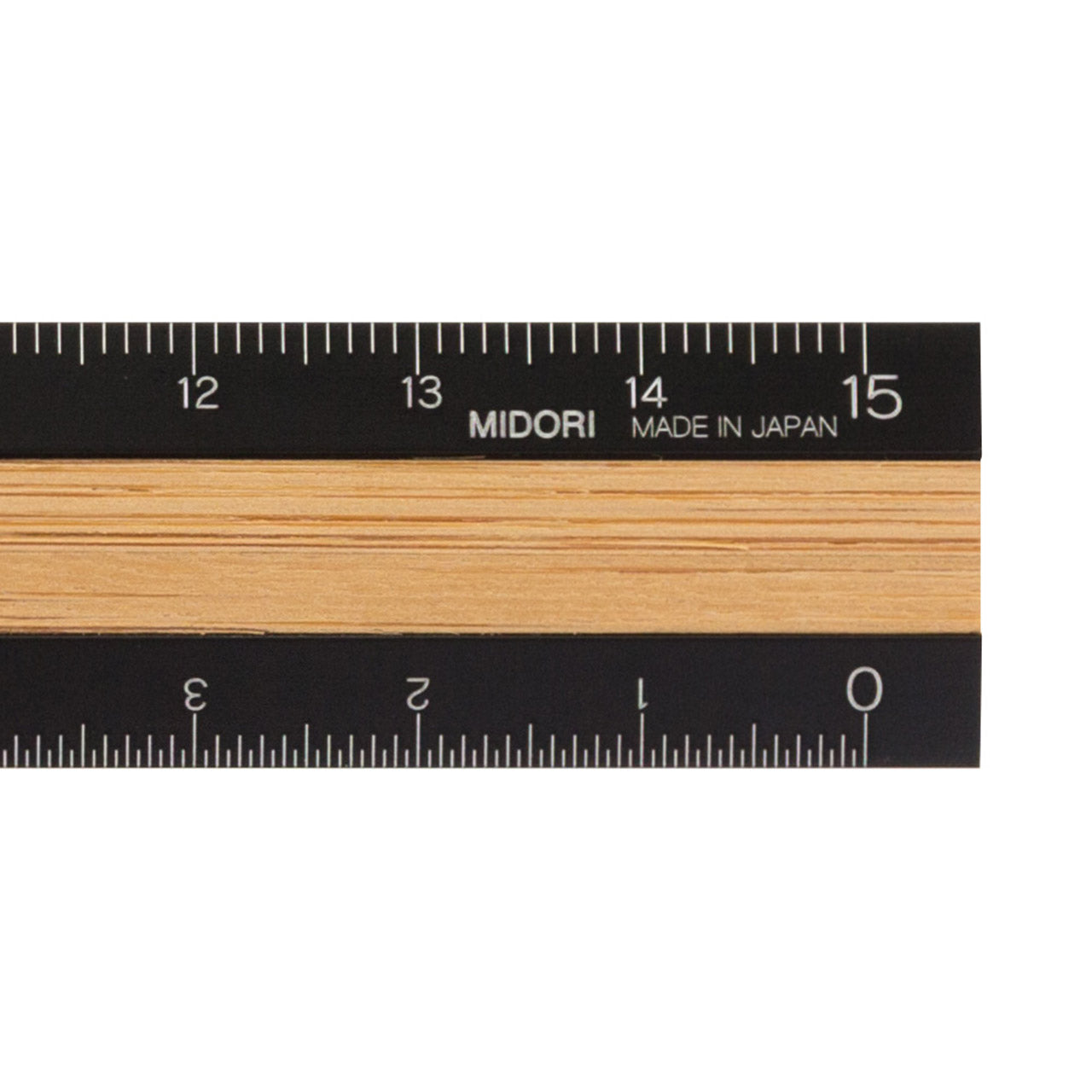 15cm Aluminum Ruler with Wood Inlay - Durable Measuring Tool for School, Office, DIY Projects & Crafting