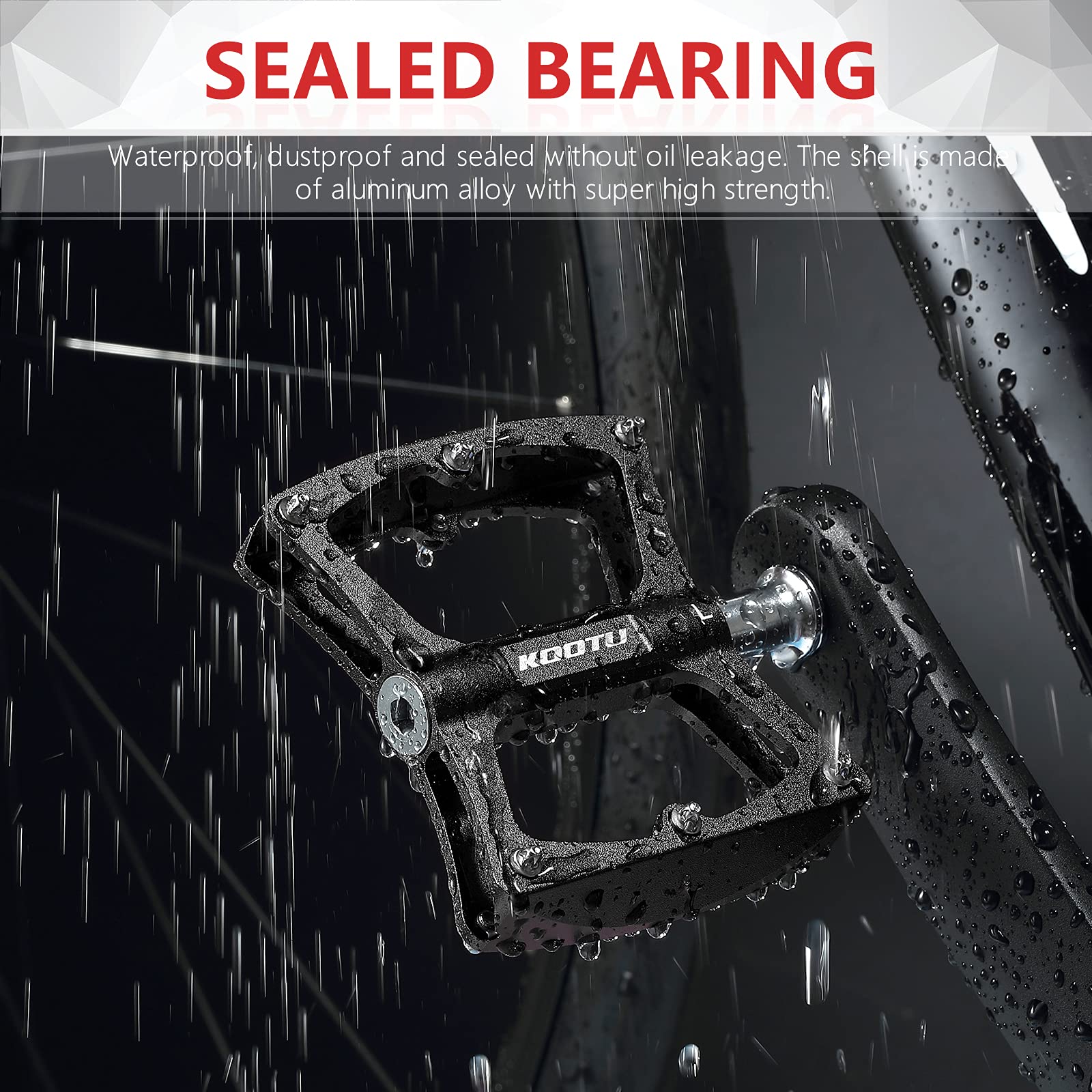 SAVADECK 9/16 Inch Aluminum Alloy Mountain Bike Pedals - Lightweight Anti-Slip Platform Pedals for MTB, Road Bike, Folding Bike & Cruiser | Perfect for Commuting, Trail Riding & Urban Cycling