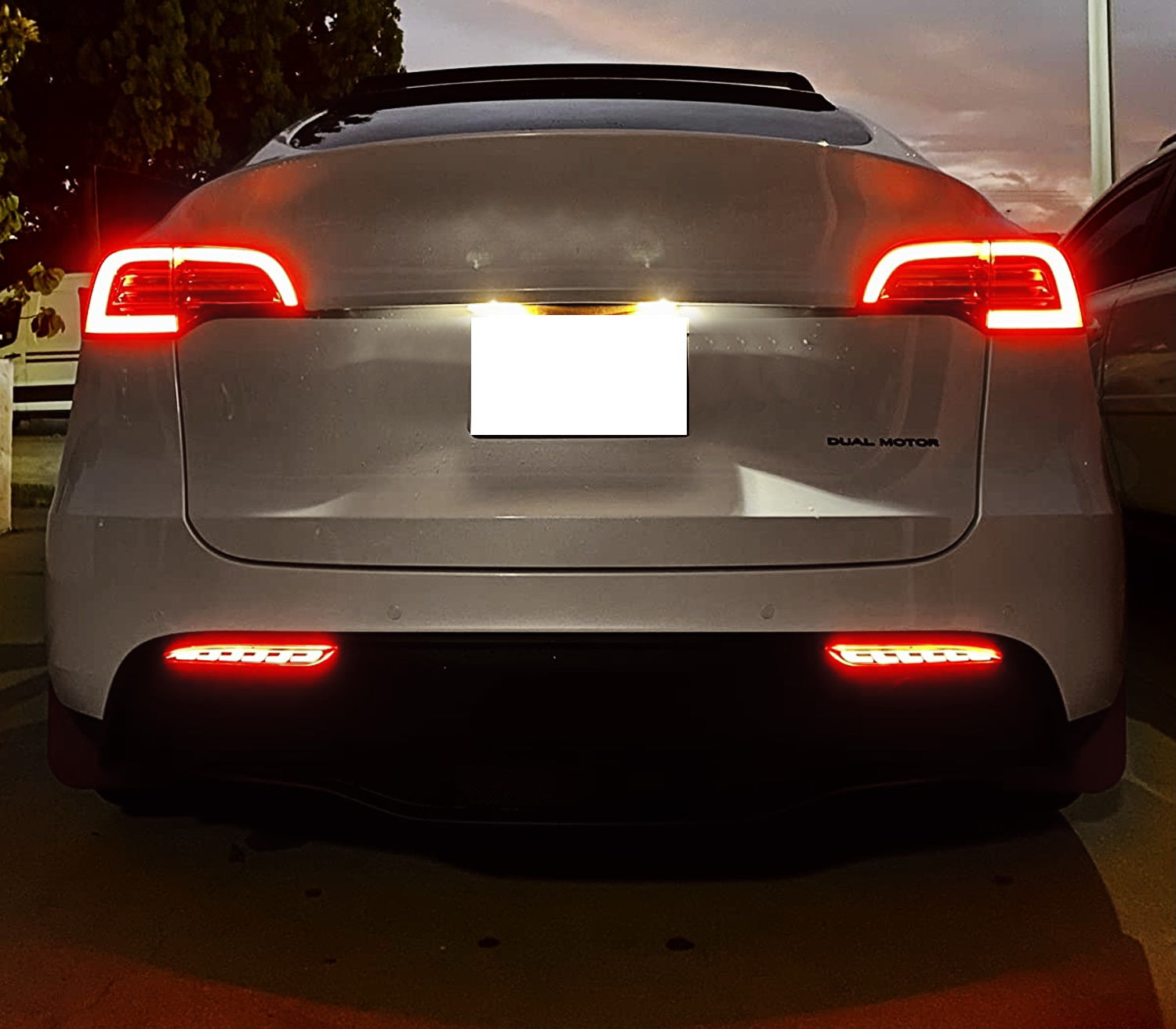 Full LED Bumper Reflector Brake & Sequential Turn Signal Lights for 2017-2023 Tesla Model 3 - Upgrade Your Rear Lighting for Enhanced Safety & Style (Perfect for Night Driving & Custom Car Mods)