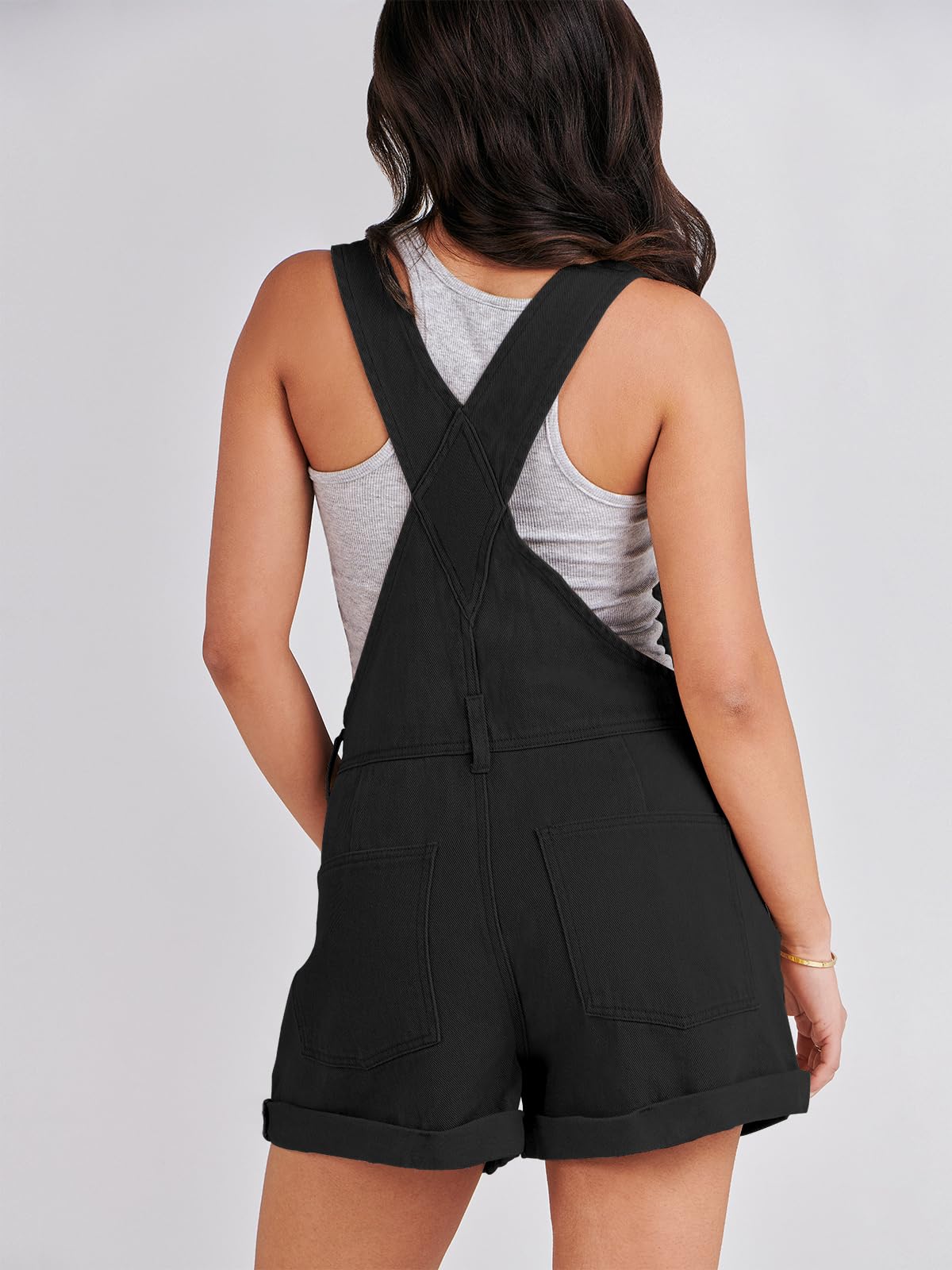ANRABESS Women's Denim Overalls - 2025 Summer Casual Loose Fit Adjustable Shorts Romper with Bib | Perfect for Outdoor Activities, Music Festivals & Street Style Fashion