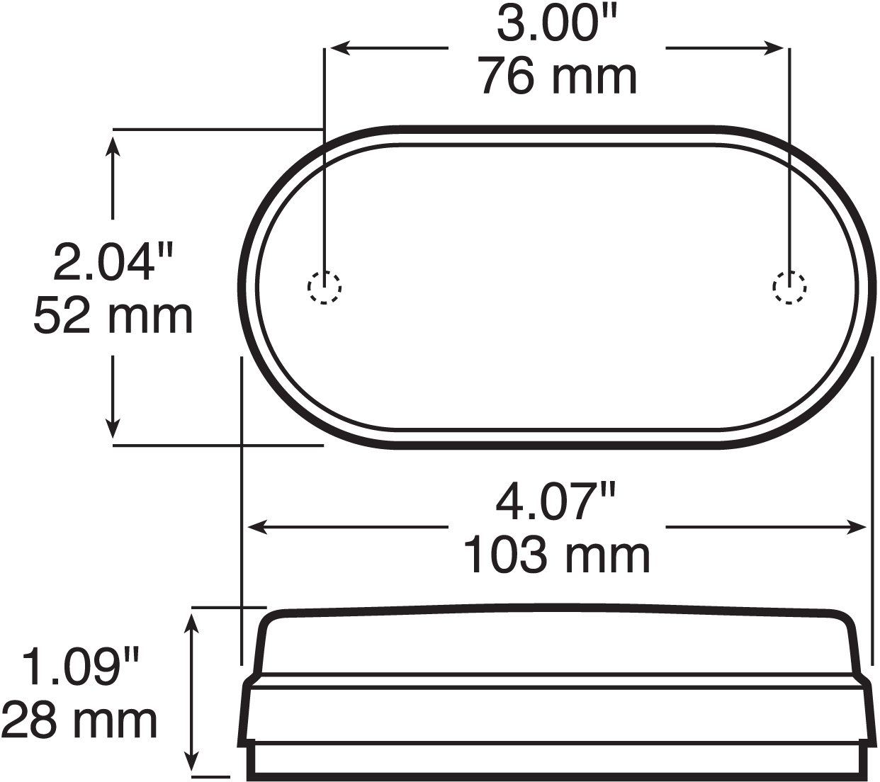 PM V108WR Red Clearance Side Marker Light with Reflex Reflector - 3 Pack for Trucks, Trailers & Commercial Vehicles - DOT Approved Safety Lights for Night Driving & Road Visibility