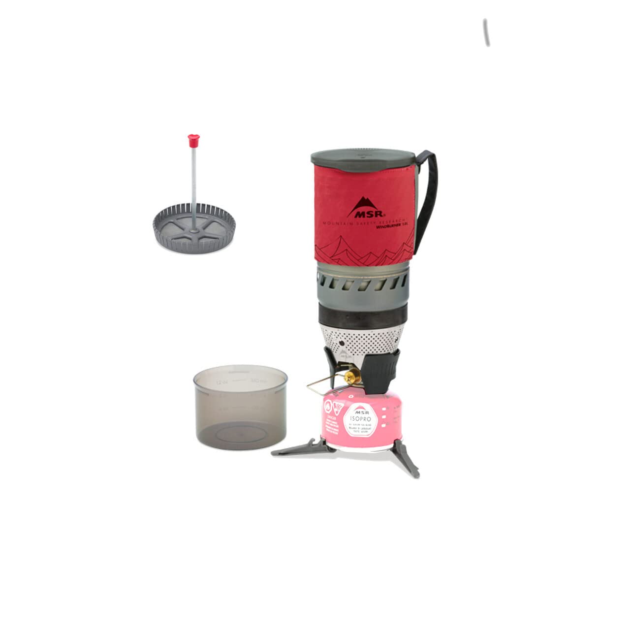 MSR WindBurner Personal Windproof Camping Stove System - Compact Backpacking Stove for Hiking, Travel & Outdoor Cooking | Perfect for Solo Adventures & Emergency Preparedness