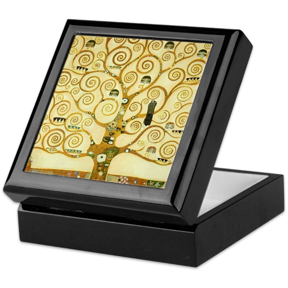 Gustav Klimt Tree of Life Keepsake Box - Handcrafted Hardwood Jewelry Box with Velvet Lining - Perfect for Jewelry Storage, Wedding Gifts & Home Decor