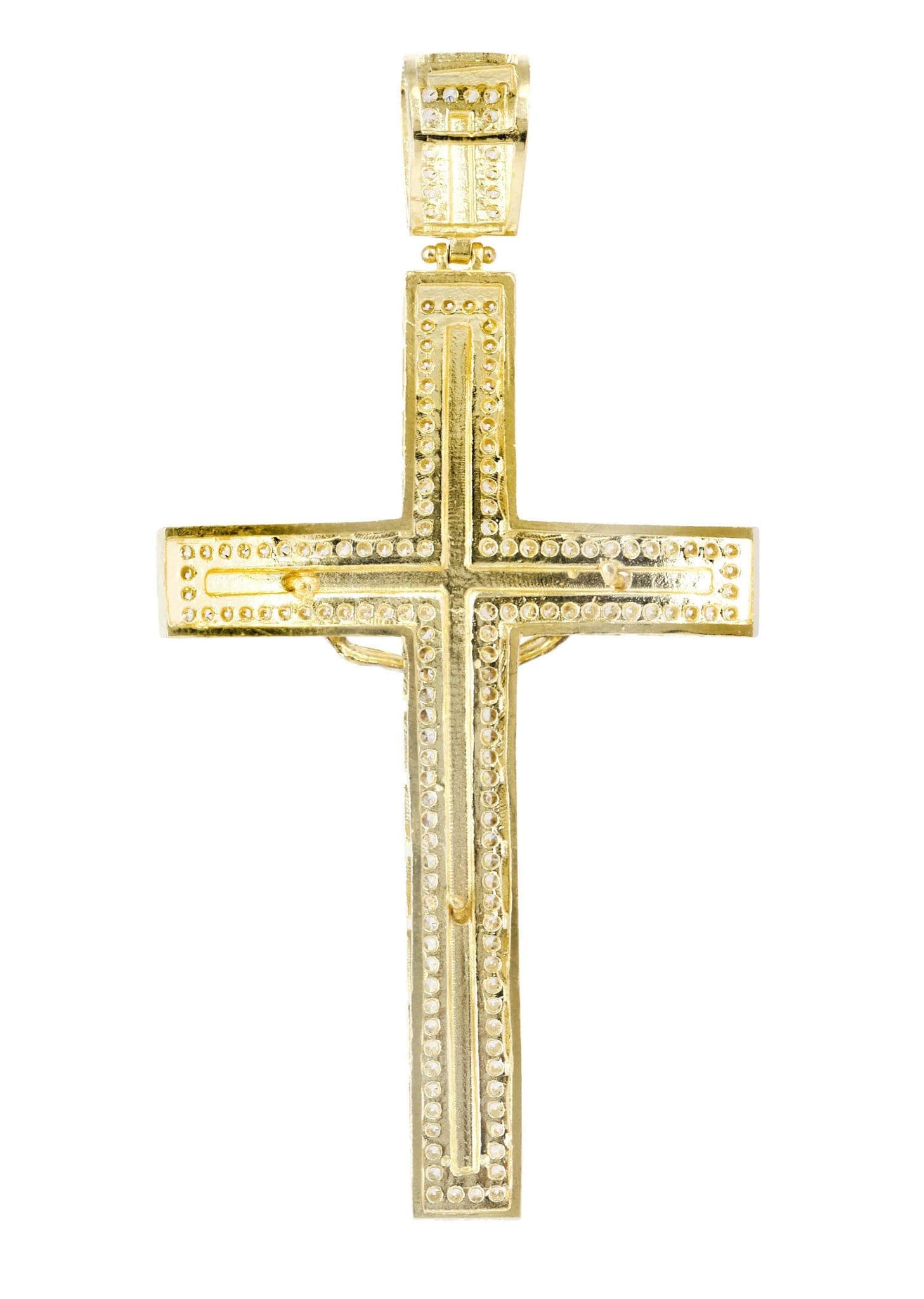 10K Gold Cross Pendant for Women & Men - 10.8 Grams Religious Jewelry - Perfect for Baptism, First Communion & Everyday Wear