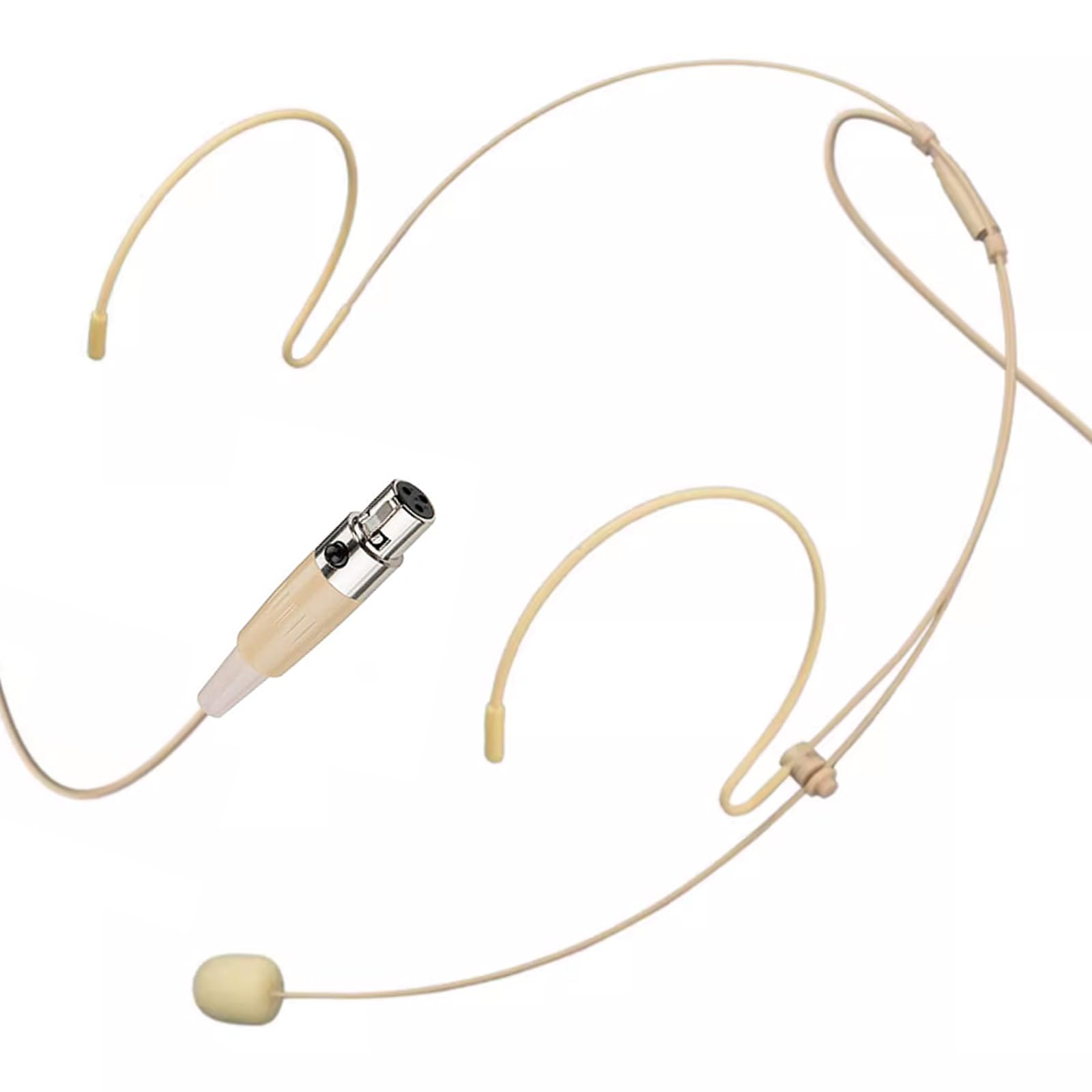 Professional Headset Microphone with Omnidirectional Condenser - Over-Ear Hanging Design, Compatible with AKG Wireless Bodypack Transmitter (Mini XLR 3-Pin TA3F Plug) - Ideal for Live Performances, Broadcasting & Podcasting