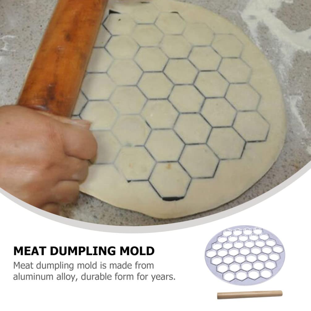Cabilock 37-Hole Dumpling Maker - Plastic Dumpling Press Mold for Pelmeni, Ravioli & Dumplings - Includes Rolling Pin - Perfect for Homemade Dumplings, Pastry & Kitchen Cooking Tools - Ideal for Family Meals, Party Snacks & Asian Cuisine Preparation