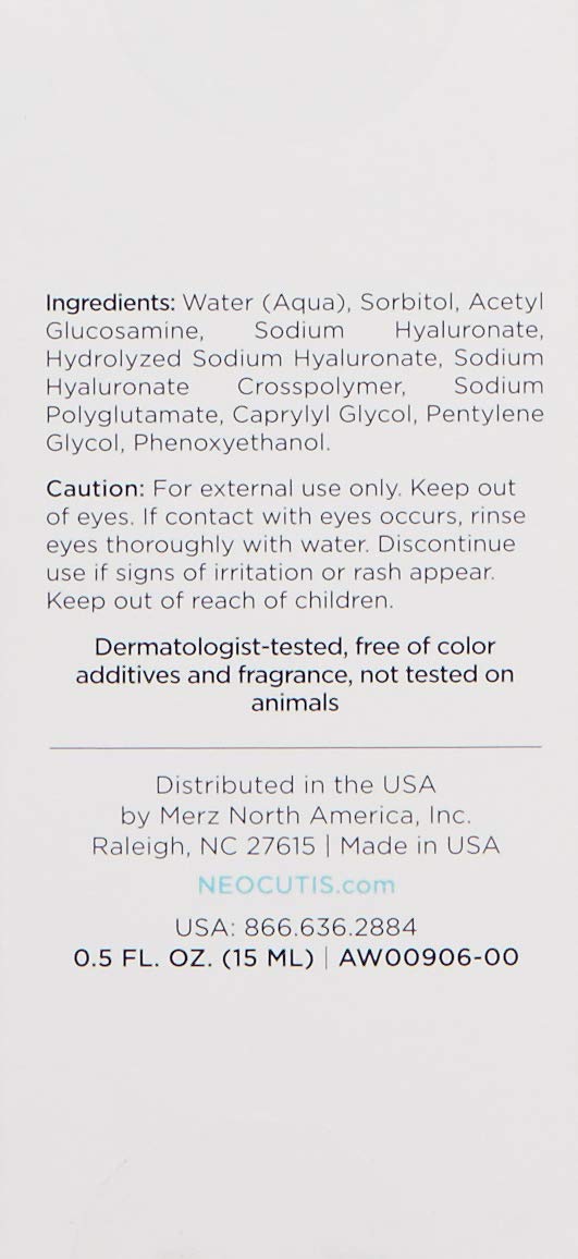 Neocutis Hyalis+ Intensive Hydrating Serum for Face - Anti-Aging, Oil-Free Moisturizer with Hyaluronic Acid | Day & Night Skincare Routine for Dry & Sensitive Skin