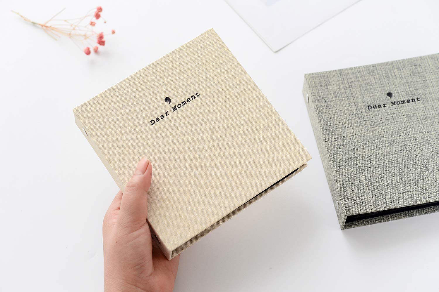 Ablus 100-Pocket Mini Photo Album - Compatible with Fujifilm Instax Mini 9/8/90/25, Polaroid Snap PIC-300 & Kodak Mini 3-Inch Film (Beige) | Perfect for Travel Memories, Baby Photos & Wedding Keepsakes