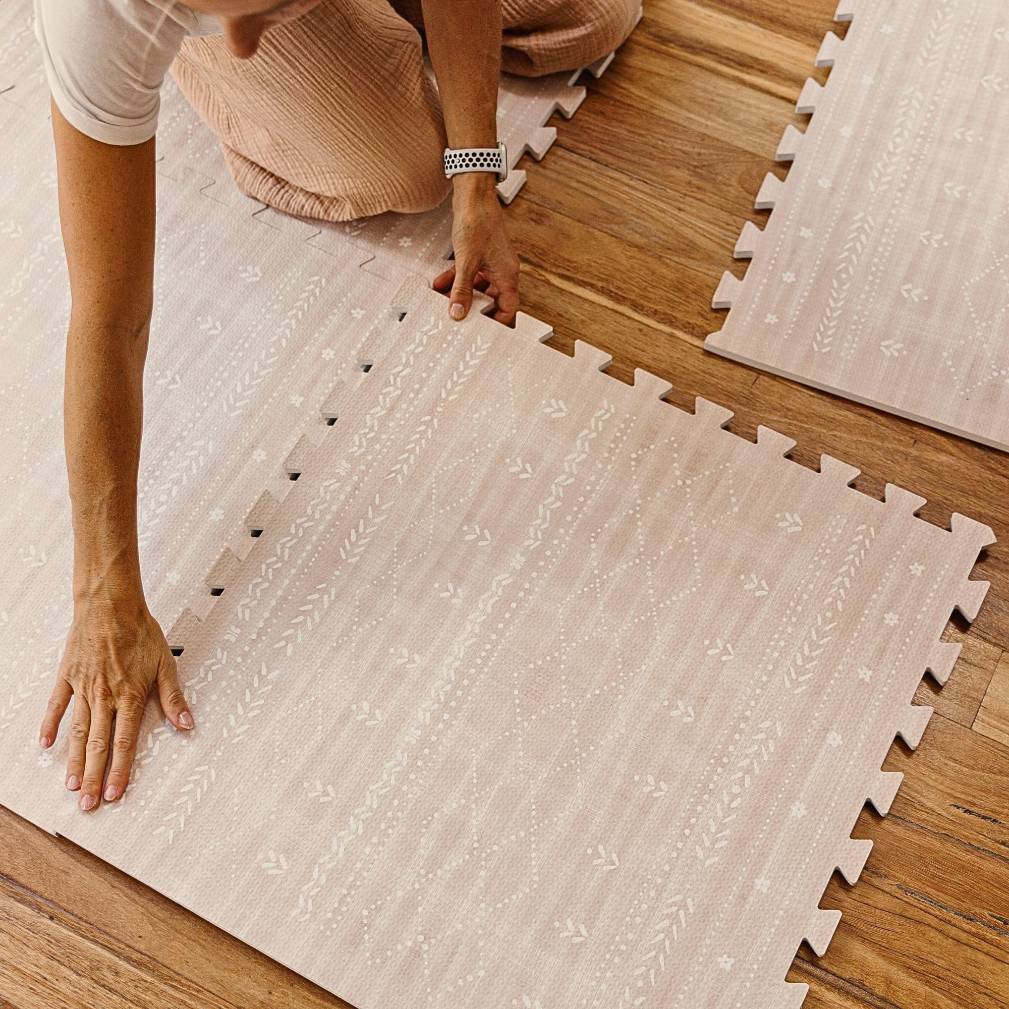 Lillefolk Extra Large 6x8 ft (12 Tiles) Non-Toxic Baby Foam Play Mat - Interlocking Tiles for Infants & Toddlers - Safe Tummy Time Activity Mat in Dusk Color | Perfect for Nursery Floor, Playroom, and Daycare Use