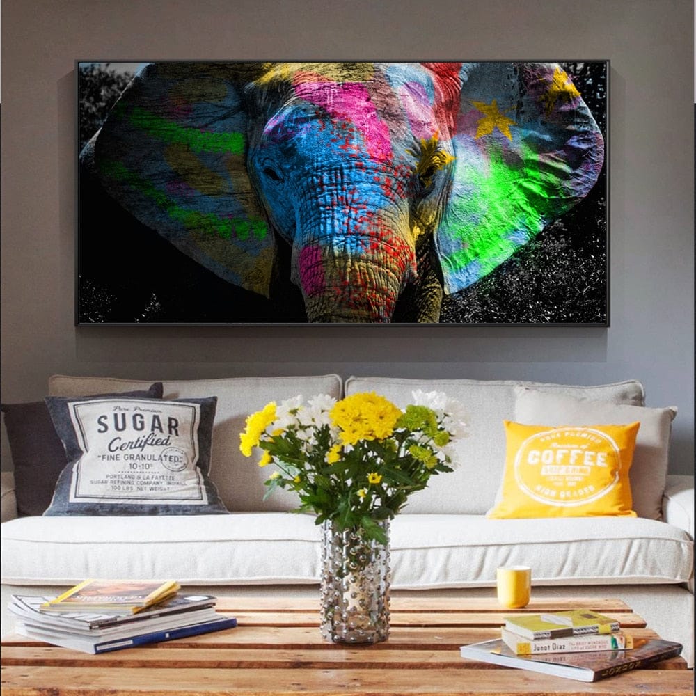 Vibrant Elephant Wall Art Poster - Modern Home Decor for Living Room, Bedroom & Office | Perfect Gift for Animal Lovers