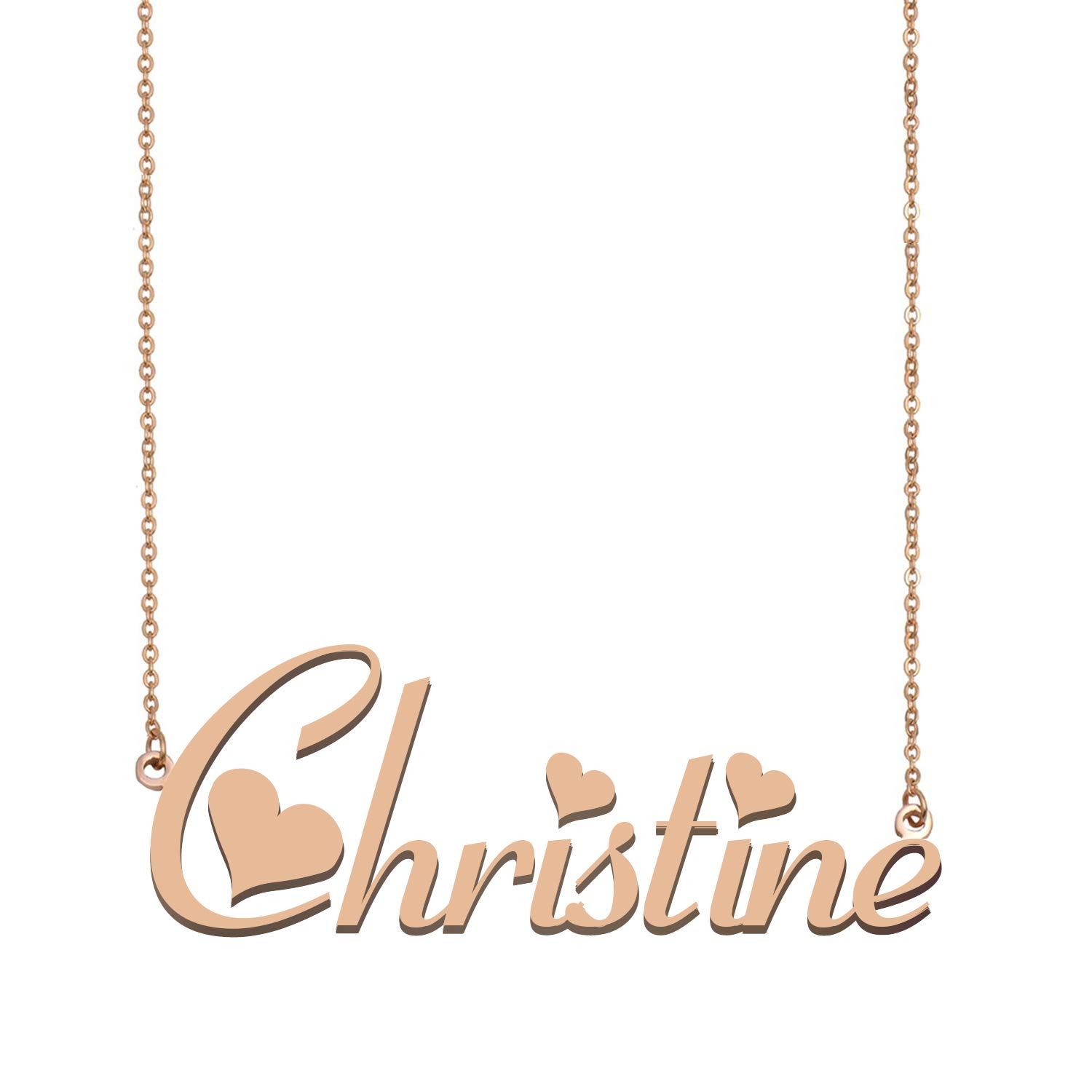 Customized MoShelly Christine Name Necklace for Girls - Personalized Jewelry Gift for Birthdays, Anniversaries & Special Occasions