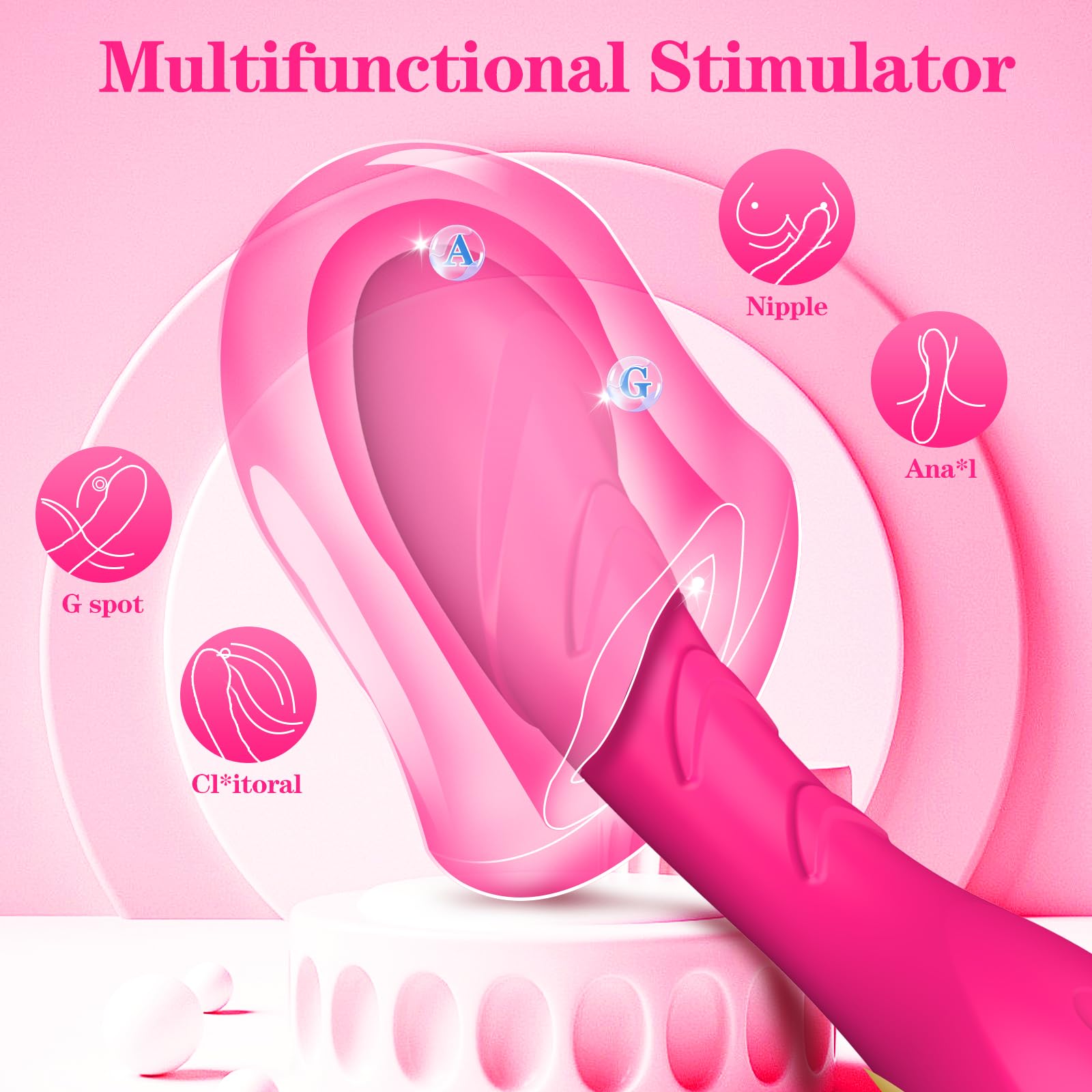 Best G-Spot Vibrator for Women - Silent, Waterproof & Rechargeable Clitoral Stimulator with 12 Vibration Modes - Perfect for Couples Play & Solo Pleasure - Slim Design Adult Sex Toy for Nipple & Clit Stimulation - Ideal for Bedroom Fun, Travel & Discreet Personal Massage