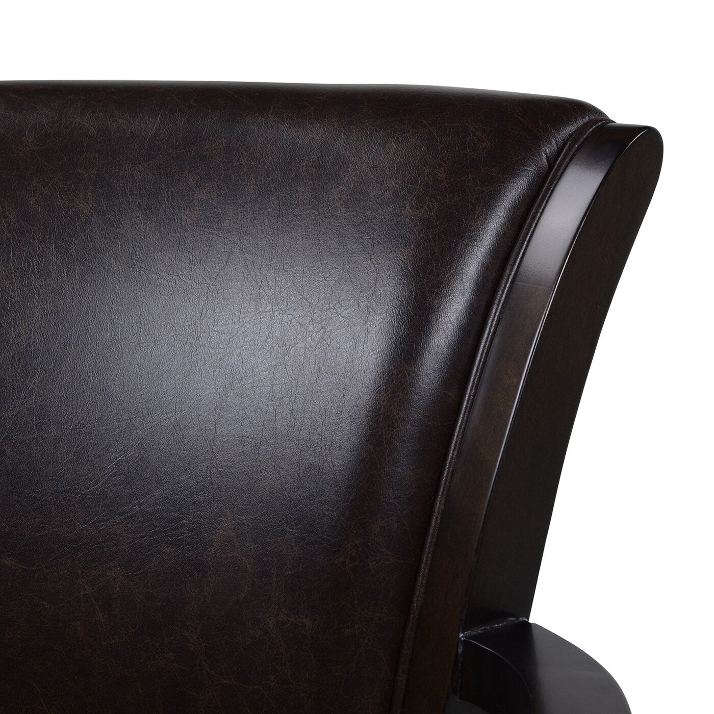27in Swivel Counter Height Bar Stool - Vintage Faux Leather with High Back Support & Armrests - Solid Hardwood Frame - Perfect for Kitchen Island, Home Bar & Breakfast Nook