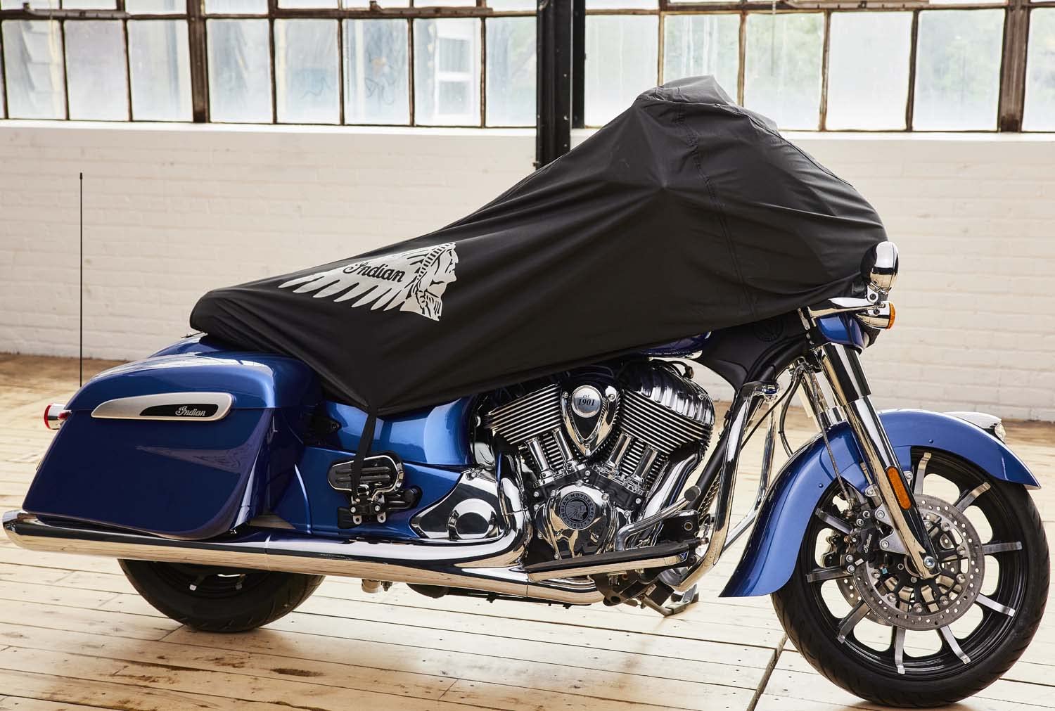 Indian Motorcycle Half Travel Cover - Waterproof, UV-Resistant, Dustproof Black Bike Cover for Outdoor Storage & Travel Protection