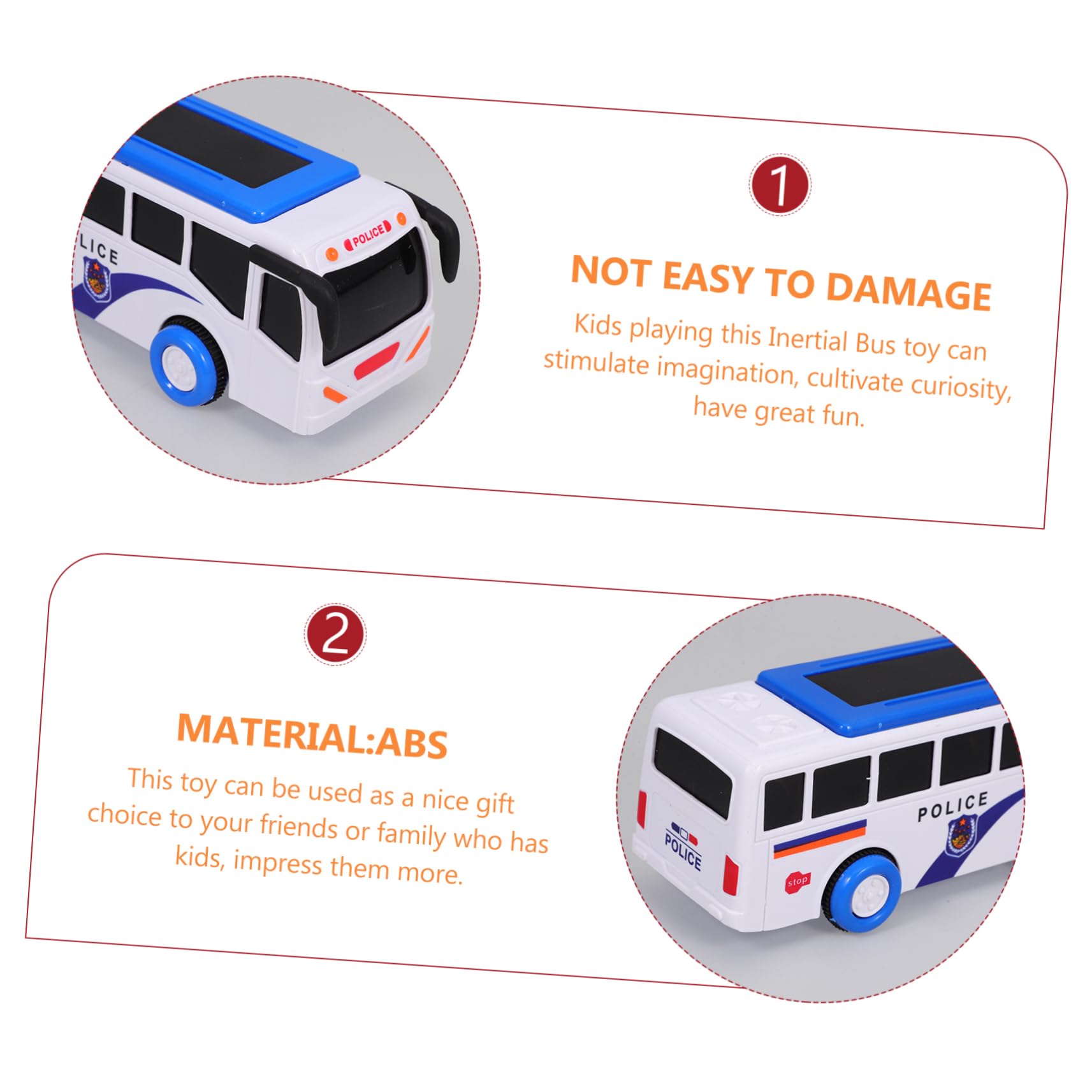 LALADEFIEE Miniature Toy Bus for Kids - ABS Plastic Small Bus Car Toy, Children's Educational Vehicle Model - Perfect for Playtime, Collecting & Pretend Driving Games