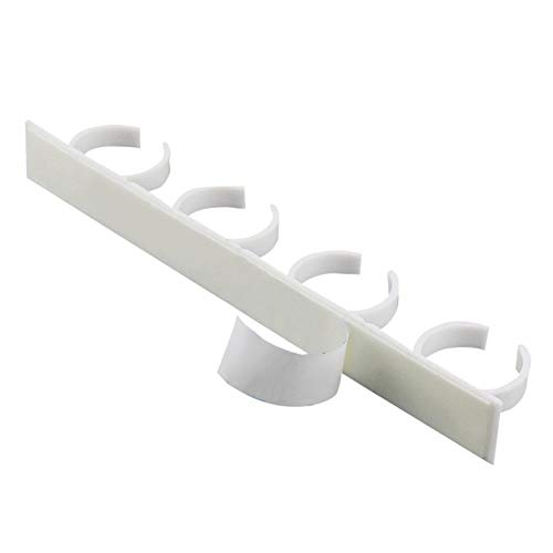 VALINK 3-Pack Spice Gripper Clip Set - 20 Clips for Organizing Kitchen Spice Jars, Seasoning Storage Rack - Wall Mount or Cabinet Door Mount - White - Perfect for Pantry, Spice Cabinet & Kitchen Organization