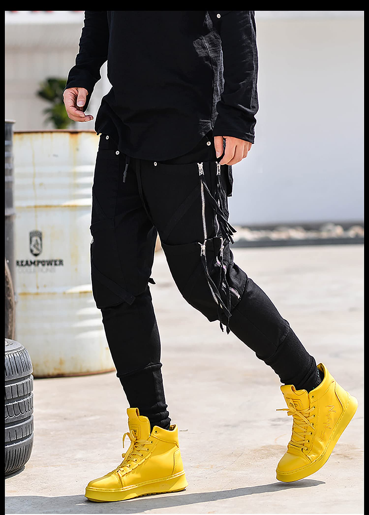 MOKEWEN Men's Jogger Pants with Pockets - Athletic Cargo Sweatpants for Running, Workout & Casual Wear | Comfortable Ankle-Length Trousers for Gym, Travel & Everyday Use