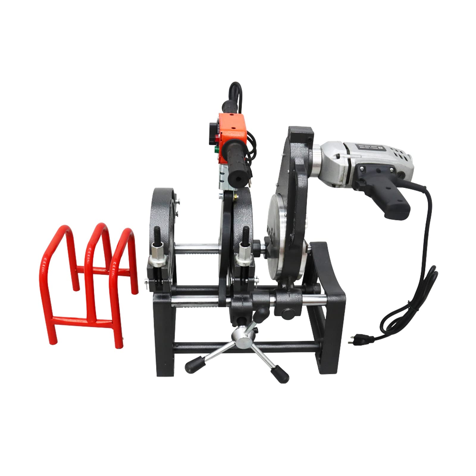 Manual HDPE Butt Fusion Welding Machine - 110V PE/PP/PB/PVDF Pipe Welder with 2 Clamps (63-160mm) - Perfect for Plumbing, Irrigation & Gas Pipe Installation Projects