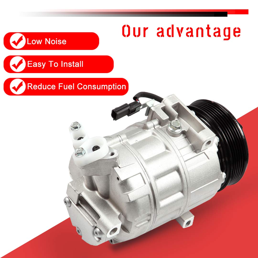 CCiYu AC Compressor Replacement for Nissan Sentra 2.0L 2007-2012 - High Performance Auto Air Conditioning Compressor Assembly - Perfect for Summer Cooling & Auto Repair