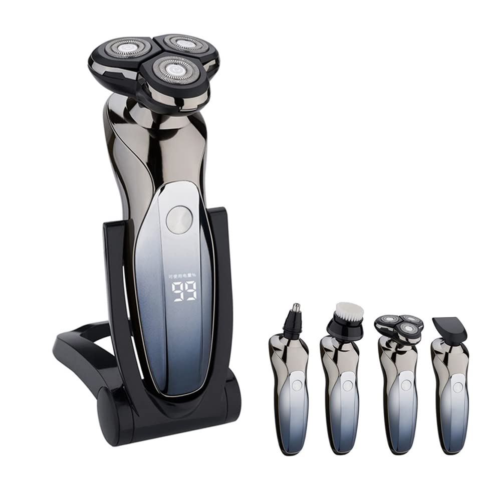Electric Head Shaver for Bald Men - Waterproof USB Rechargeable Cordless Razor & Beard Trimmer for Men | Portable Hair Clipper for Travel, Gym & Daily Grooming (Color: Suit)