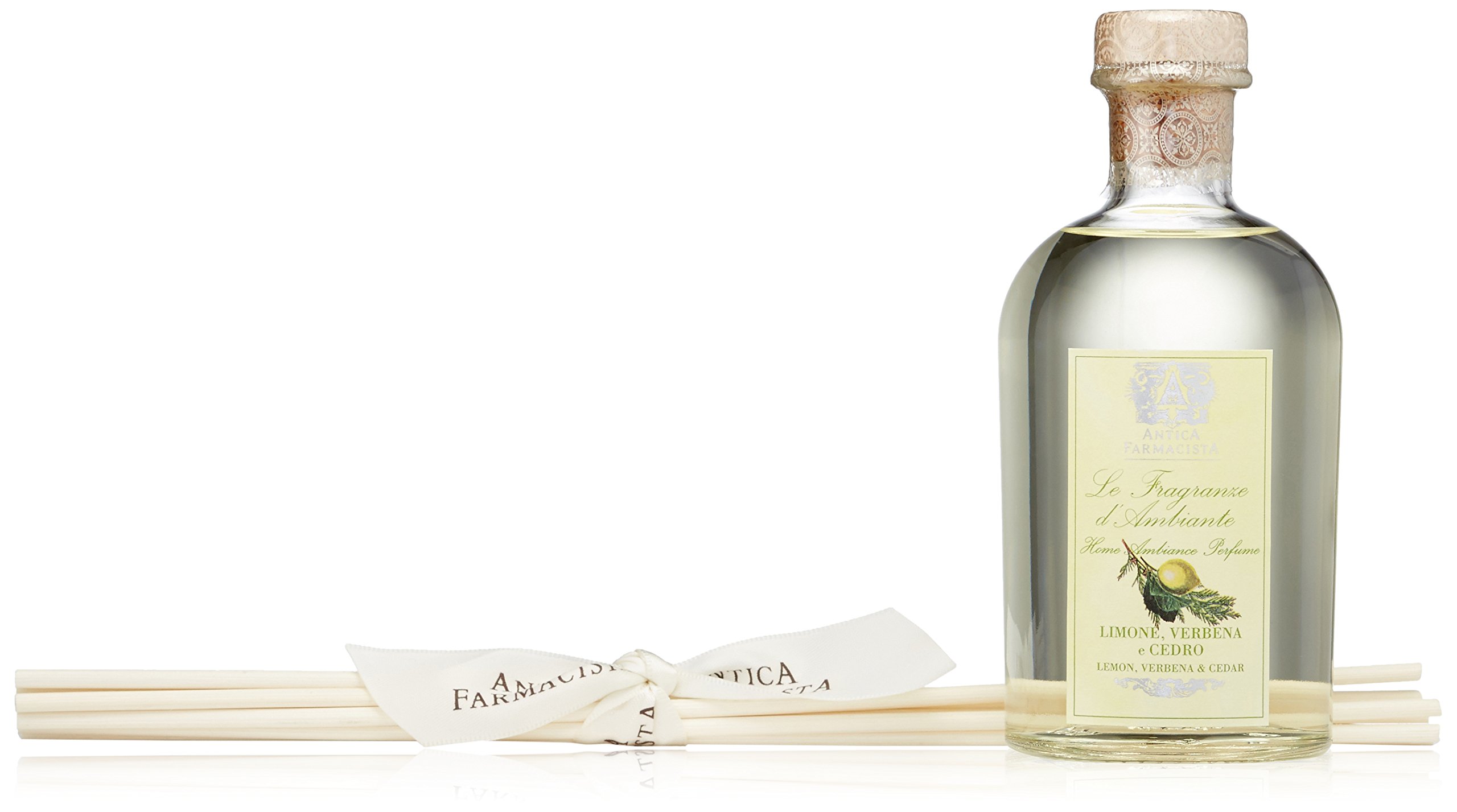 Antica Farmacista Luxury Home Ambiance Diffuser - Verbena & Cedar Scented Aromatherapy Essential Oil Diffuser (8.45 Fl Oz) for Bedroom, Living Room & Office Relaxation