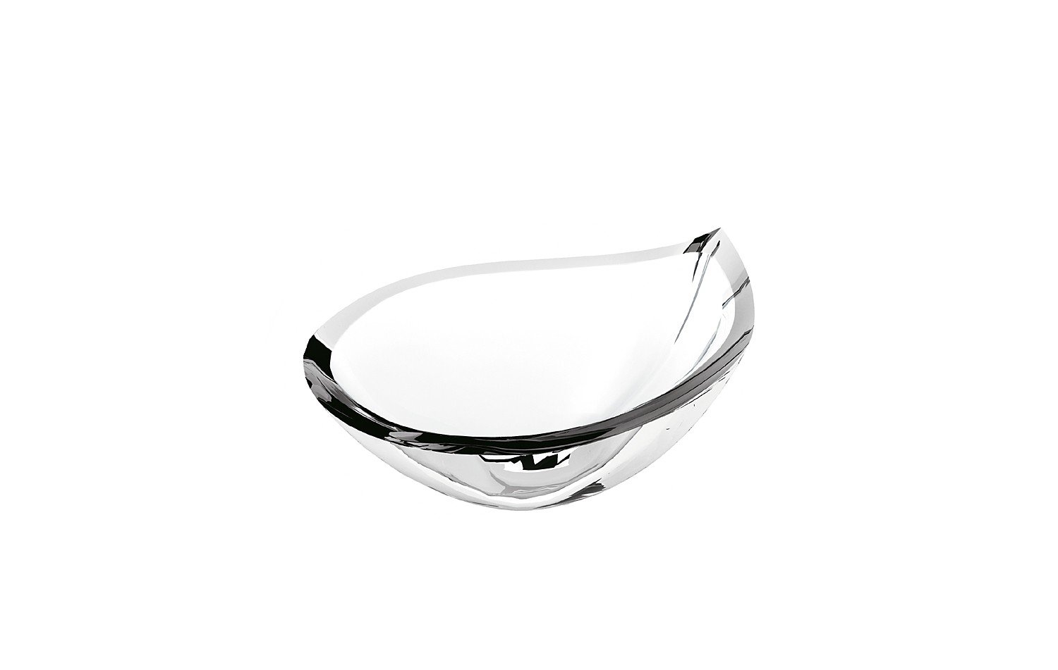 Orrefors Drop Small Bowl - 9.7/8-Inch Clear Glass Serving Bowl for Salad, Dessert, and Fruit - Perfect for Dining, Entertaining, and Home Decor