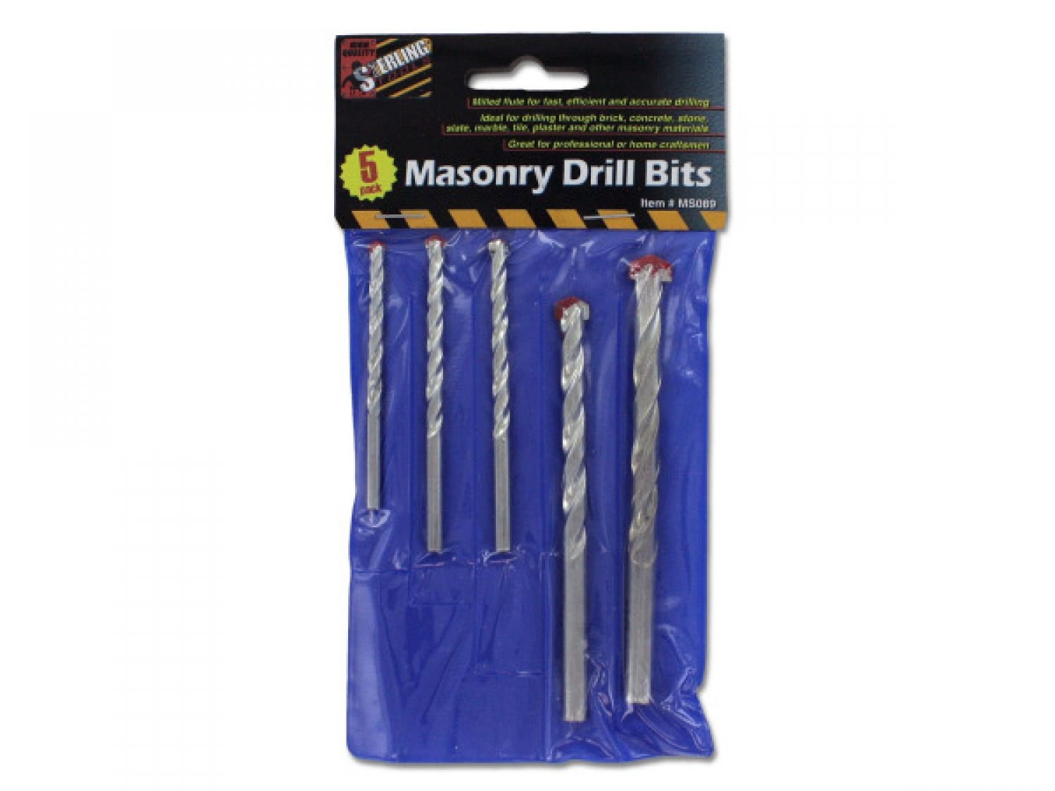 StarSun Depot 48-Piece Masonry Drill Bit Set - High-Speed Steel Construction for Concrete, Brick & Stone - Perfect for DIY Home Projects, Construction & Renovation Work