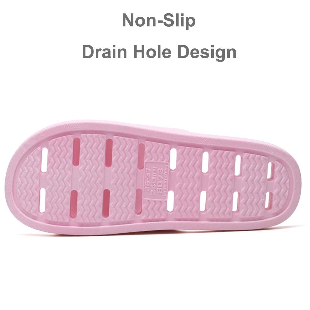 FINLEOO Quick-Drying Shower Sandals for Men & Women - Non-Slip Bathroom Slippers with Drainage Holes, Soft Sole Open-Toe Design - Perfect for Gym, Spa, Pool & Home Use