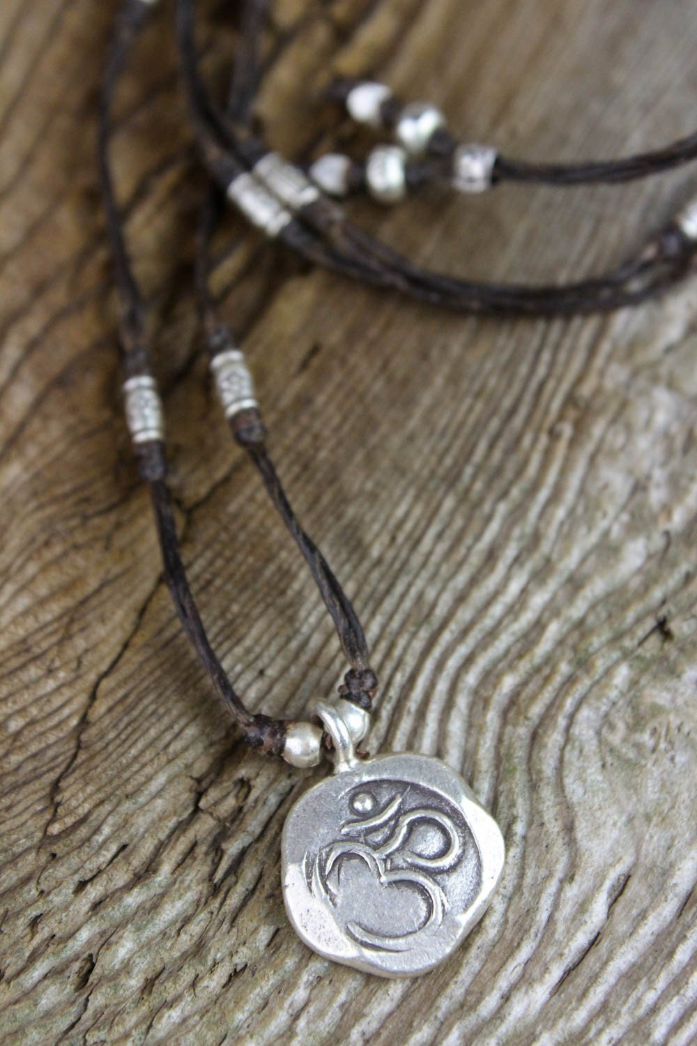 Hand Stamped Om Necklace - Spiritual Jewelry for Yoga & Meditation - Perfect for Mindful Gifts & Boho Fashion