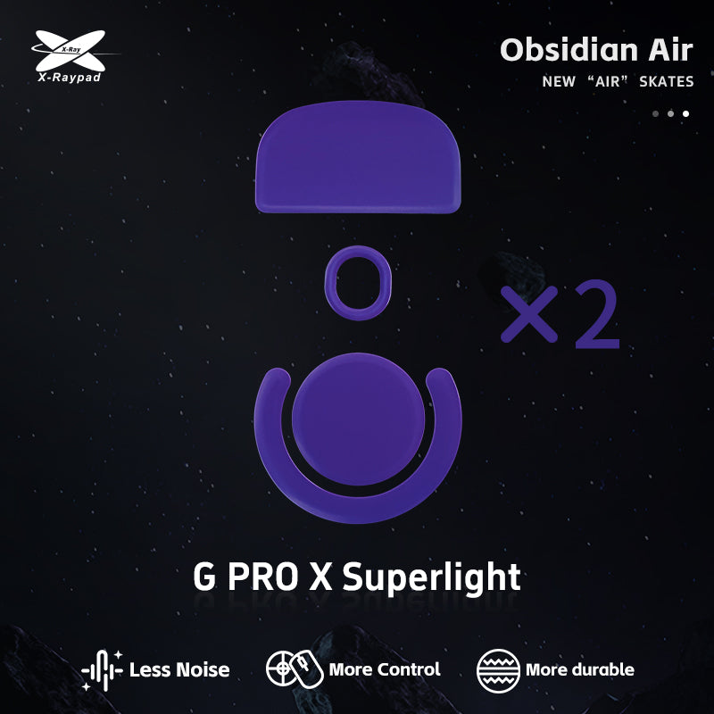 X Raypad Obsidian Air Mouse Pad for Logitech G Pro X Superlight (Purple) - Ultra Smooth Gaming Surface for FPS, MOBA & Esports