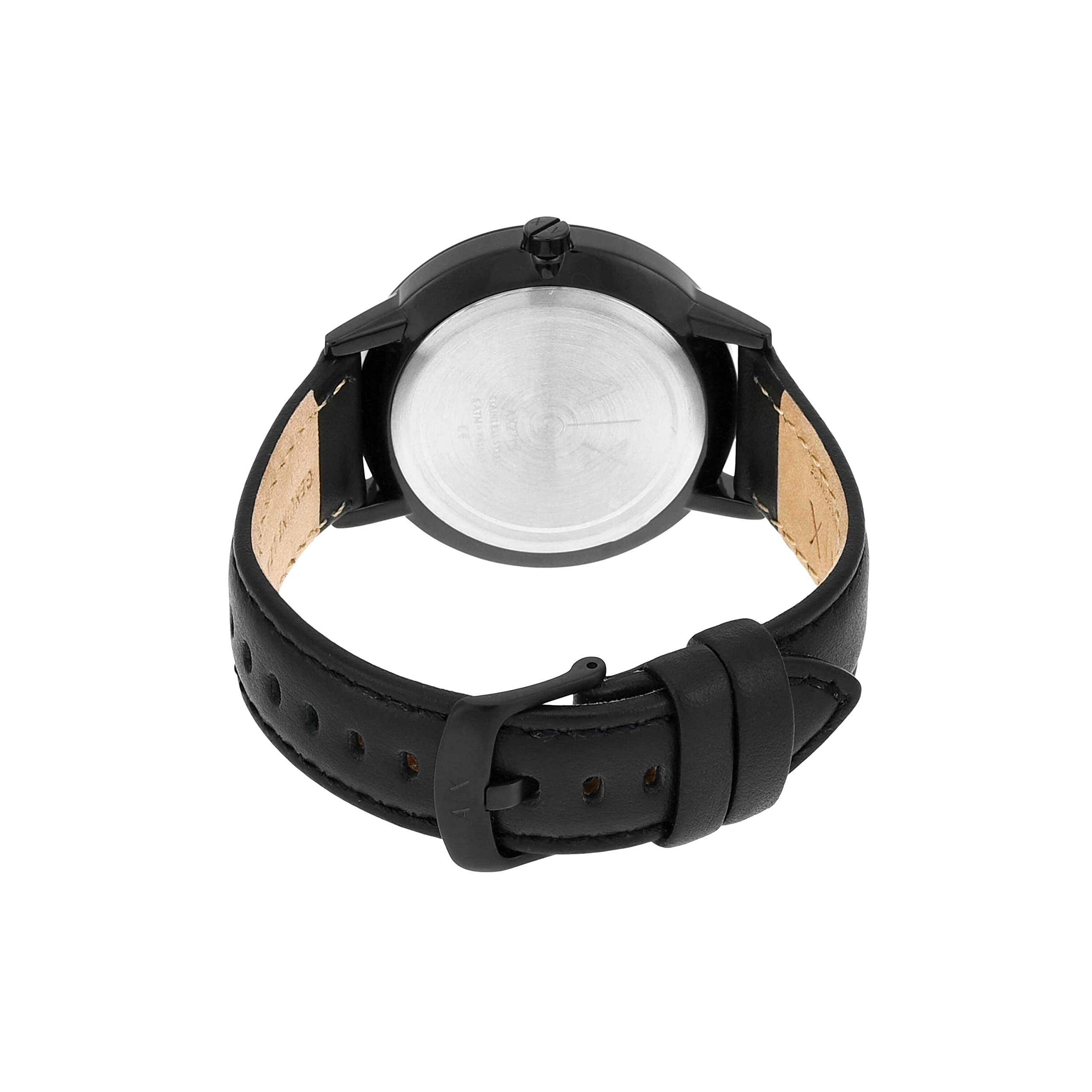 AX Armani Exchange Men's Watch - Stainless Steel or Leather Band, Three-Hand Analog Display - Stylish Dress & Casual Watch for Business, Date Night & Everyday Wear