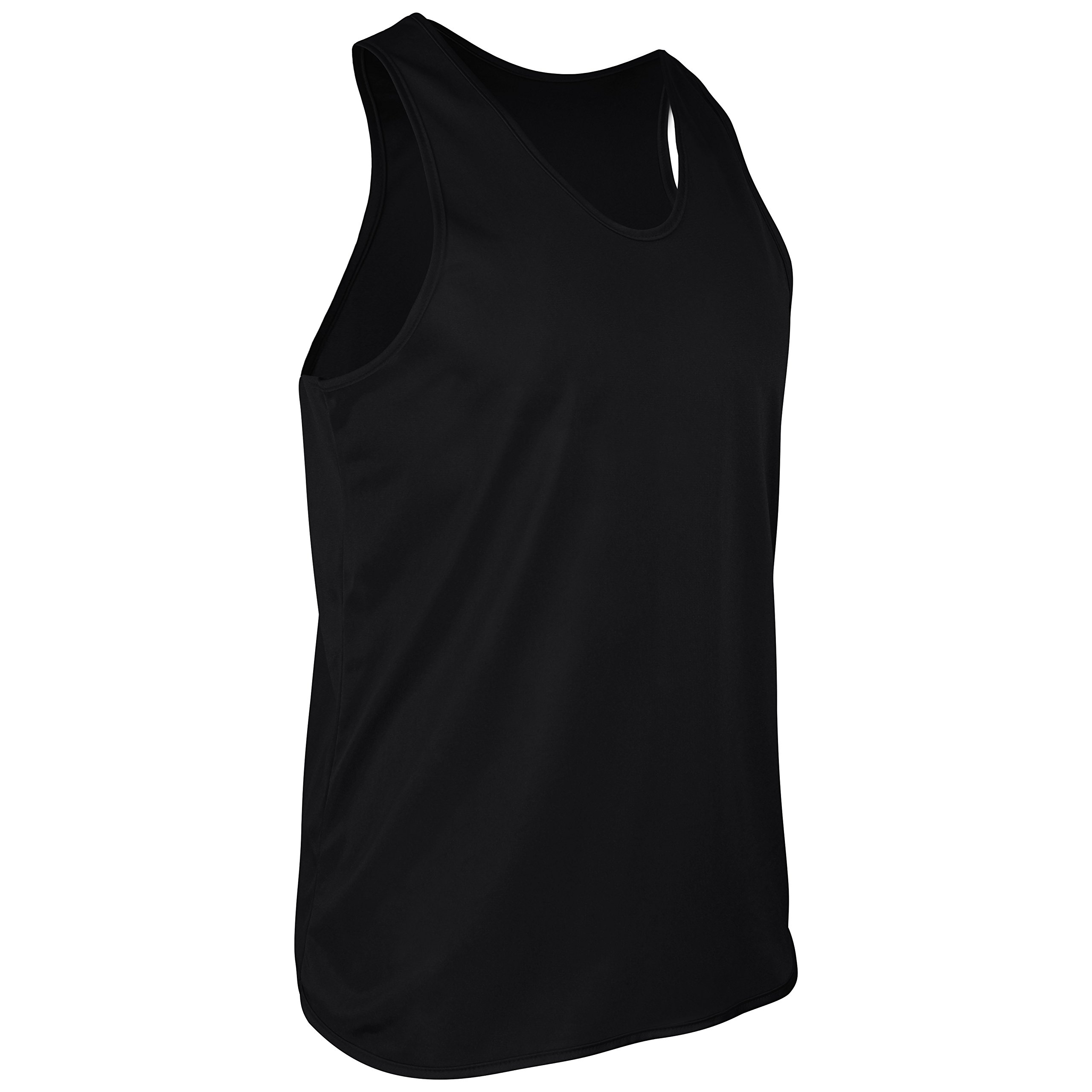 Men's Running Tank Top - Tricot Nylon Sleeveless Athletic Shirt for Gym & Jogging