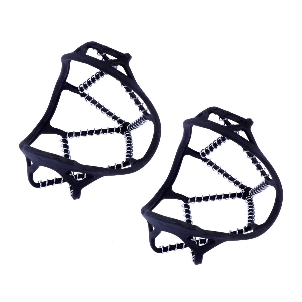 Abaodam 1 Pair Non-Slip Ice Crampons for Snow Hiking, Winter Camping & Outdoor Sports - Traction Cleats for Shoes with Anti-Slip Grip (Size M, Spring Crampons) - Perfect for Icy Trails, Mountain Climbing & Winter Adventures