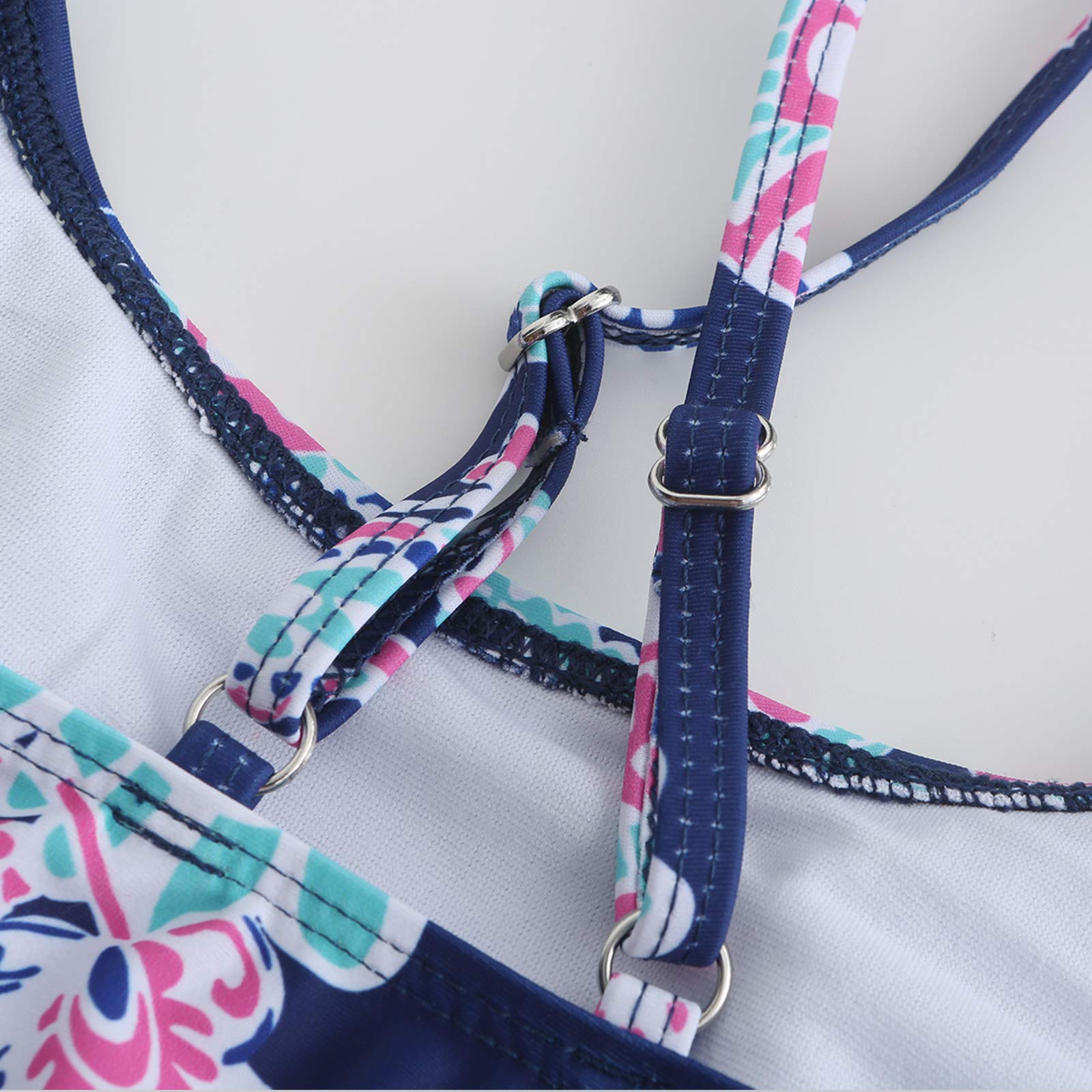 Girls Two Piece Swimsuits - Rainbow Bikini Sets with Adjustable Straps | Bathing Suits for Kids & Teens | Perfect for Beach, Pool & Summer Vacations