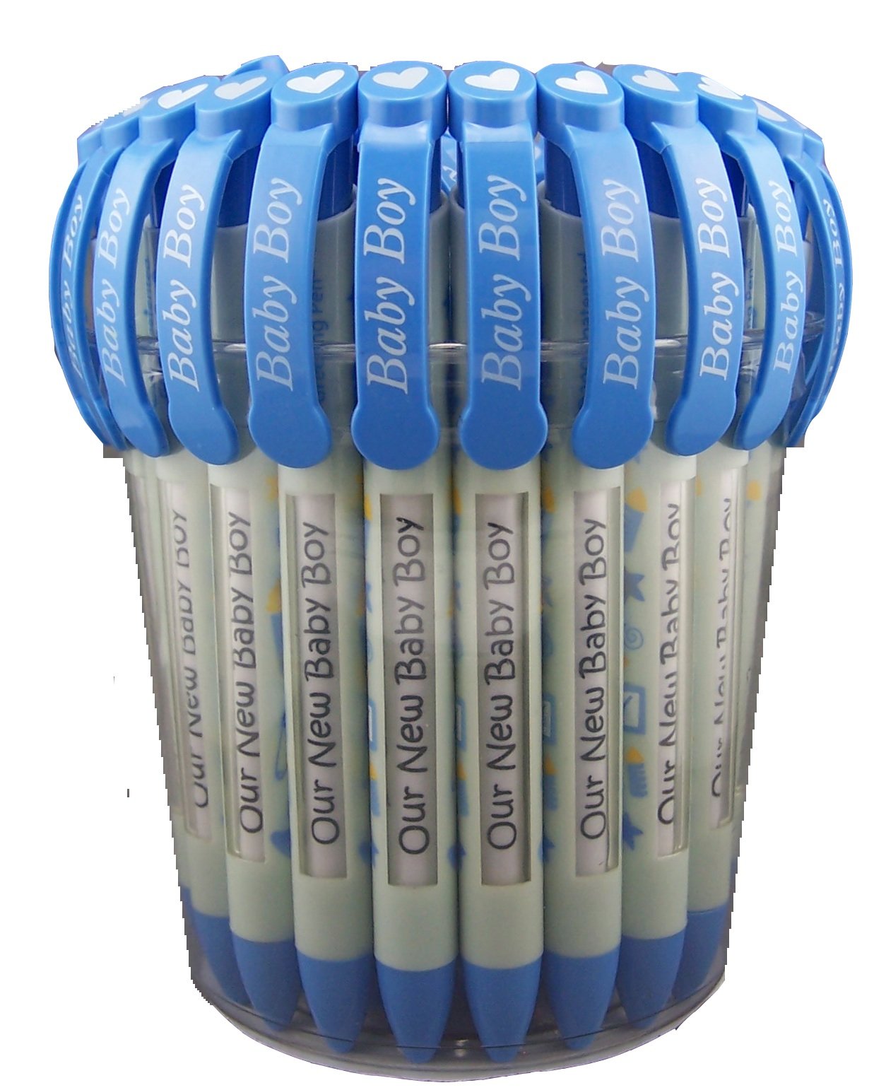 Rotating Message Greeting Pen Set for Boys - 36 Colorful Baby Pens with Fun Blocks Design (09204) - Perfect for Kids' Parties, School Supplies & Creative Gifts
