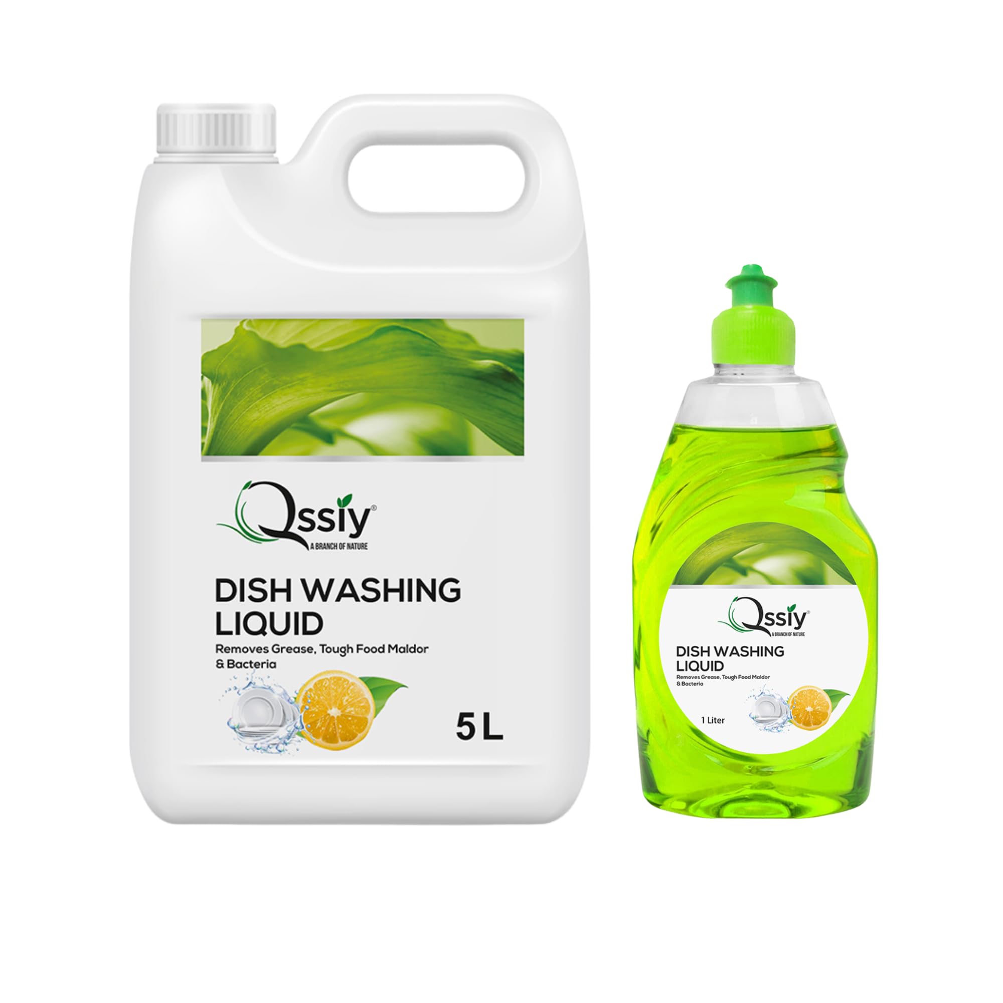 Qssiy Green Apple Dishwashing Liquid Gel - 5+1 Liter for All Utensils | Safe & Effective Dishwasher Detergent | Perfect for Kitchen, Restaurant & Home Use