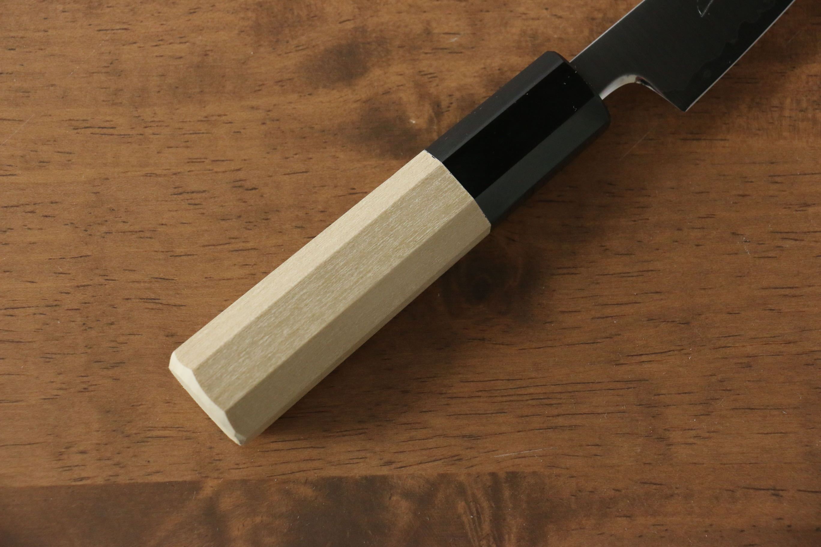 Premium Jikko SG2 Petty Utility Knife 80mm - Japanese Magnolia Wood Handle - Perfect for Slicing Fruits, Vegetables & Small Ingredients in Home Kitchen & Professional Cooking