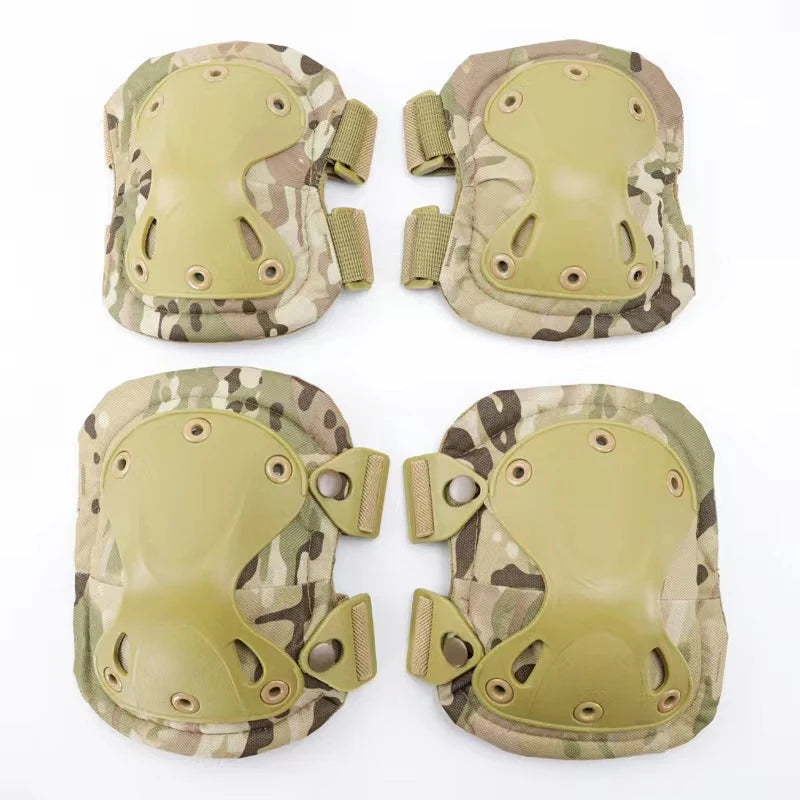 Unisex Tactical Knee and Elbow Pads Set - Camouflage Protective Gear for Hunting, Skating, Paintball & Extreme Sports - Durable Outdoor Armor for Men & Women