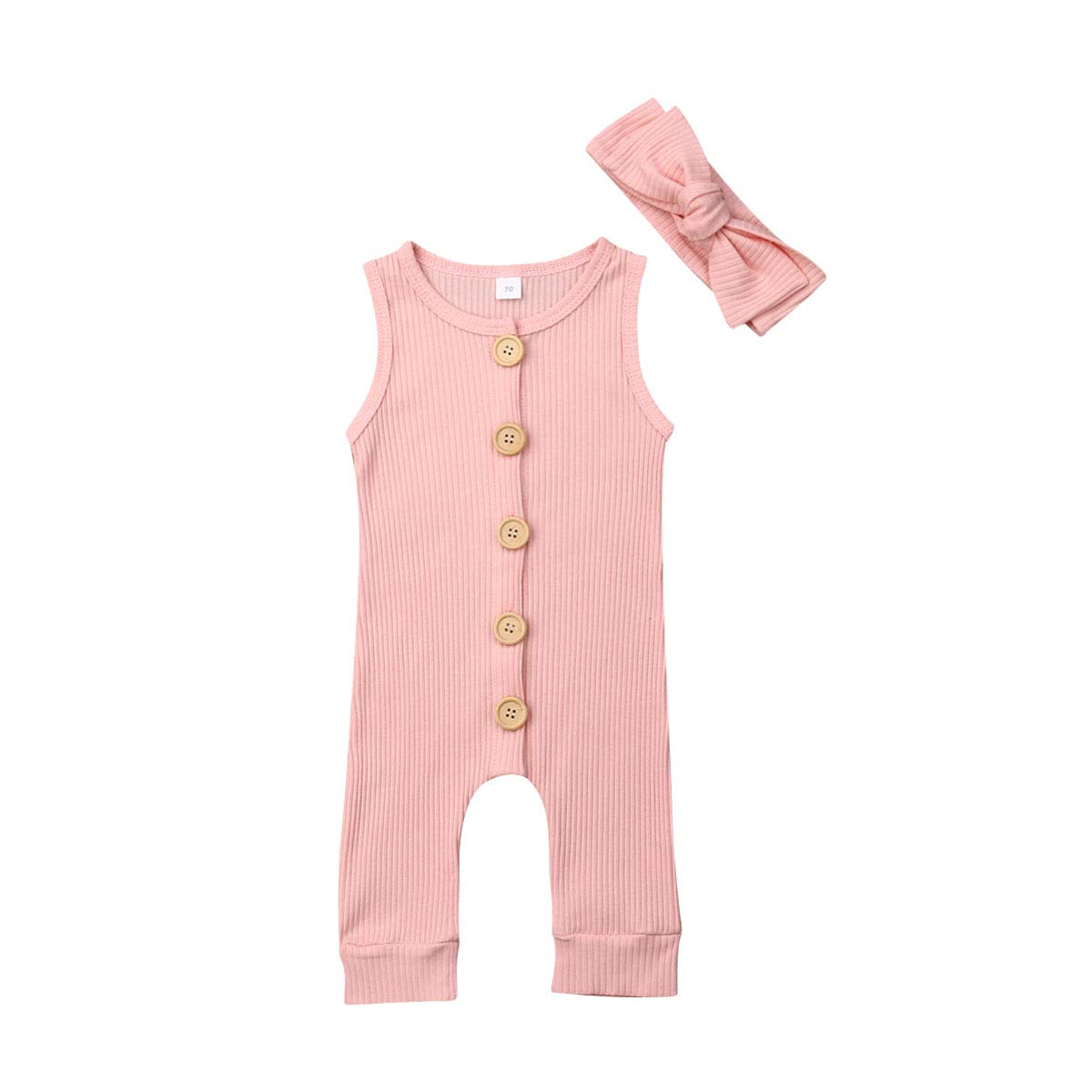 Iddolaka Baby Ribbed Romper - Soft Cotton Knit Bodysuit for Newborn Boys & Girls | One-Piece Button-Up Jumpsuit in Solid Colors | Perfect for Playtime, Photo Shoots & Everyday Wear