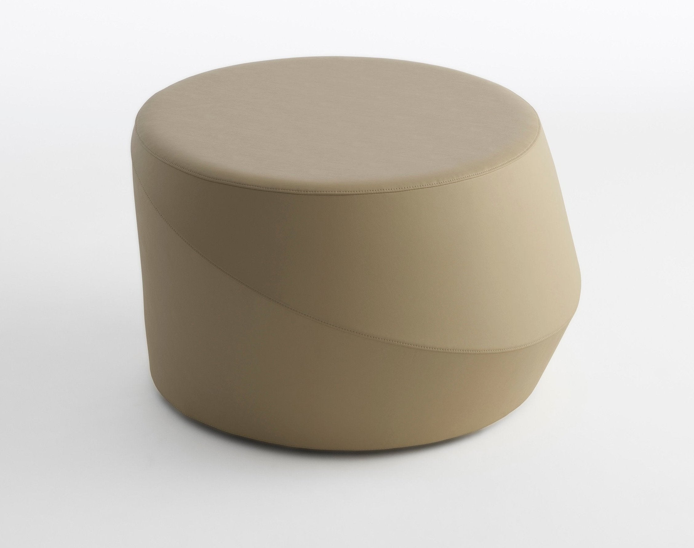 Giro Pouf by Casamania - Modern Round Ottoman Stool for Living Room, Bedroom & Office - Versatile Footrest, Extra Seating & Home Decor Accent