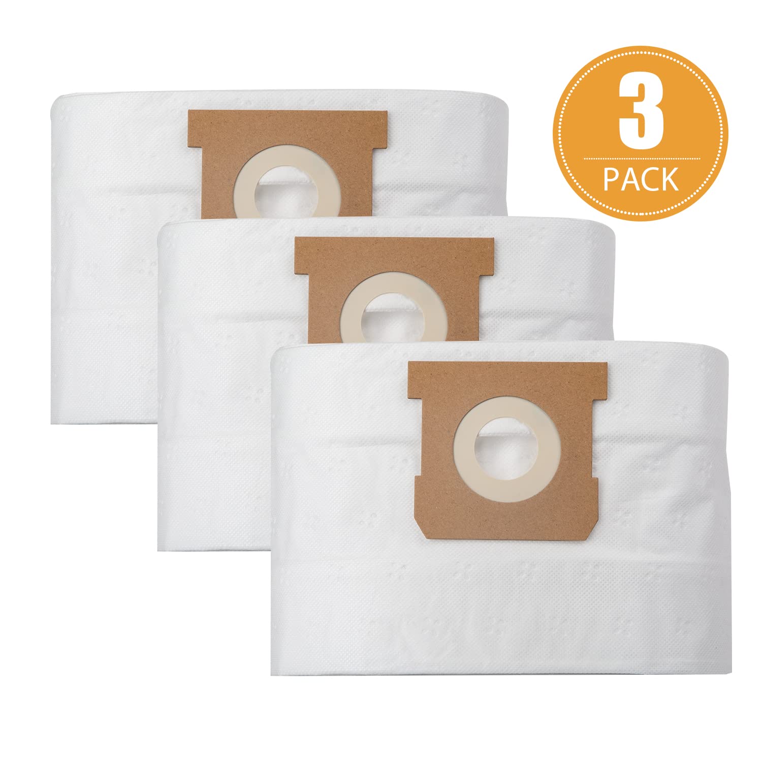 Vacmaster Standard Vacuum Cleaner Bags - 3 Pack - Compatible with Vacmaster 3 Gallon VZA306P & 1101 Wet/Dry Vacuums - Ideal for Home Cleaning, Workshop, and Car Detailing