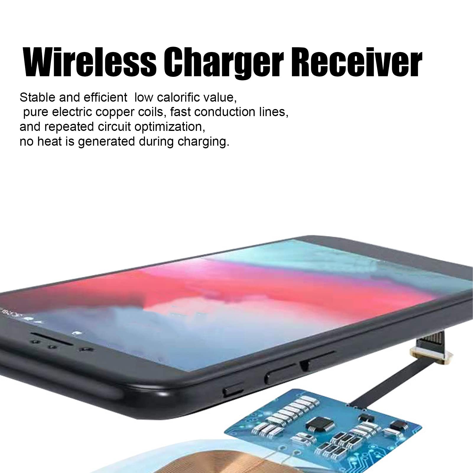10W USB Type C Fast Qi Wireless Charging Receiver Adapter - DIY Wireless Charging Module for Phones, Cars & Home Use