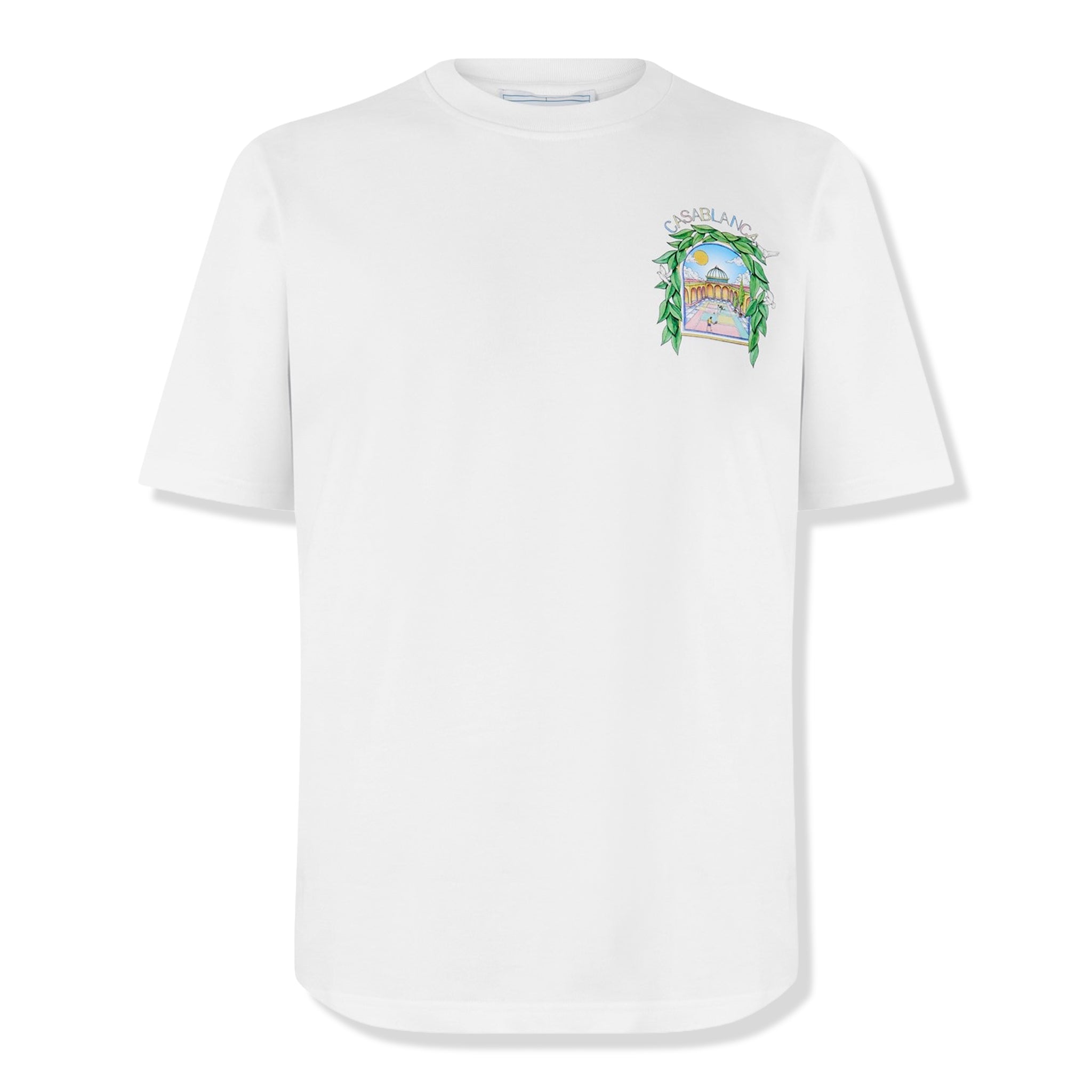 Casablanca L'Arche Tennis Club Graphic White T-Shirt - Stylish Cotton Tee for Men - Perfect for Tennis, Casual Wear & Street Fashion
