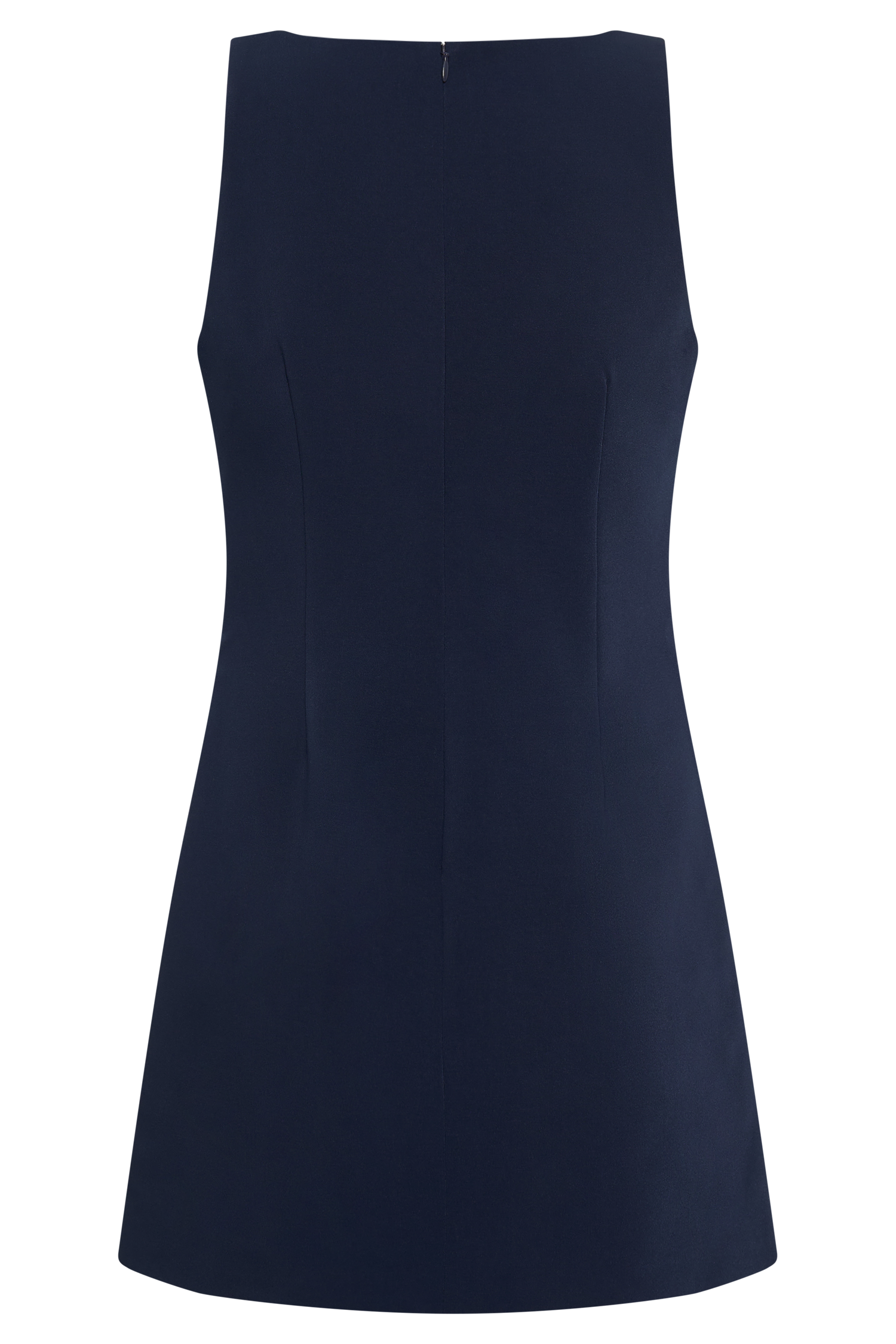 Angela Suiting Mini Dress for Women - Navy Blue Office Wear, Cocktail Party & Evening Outfits