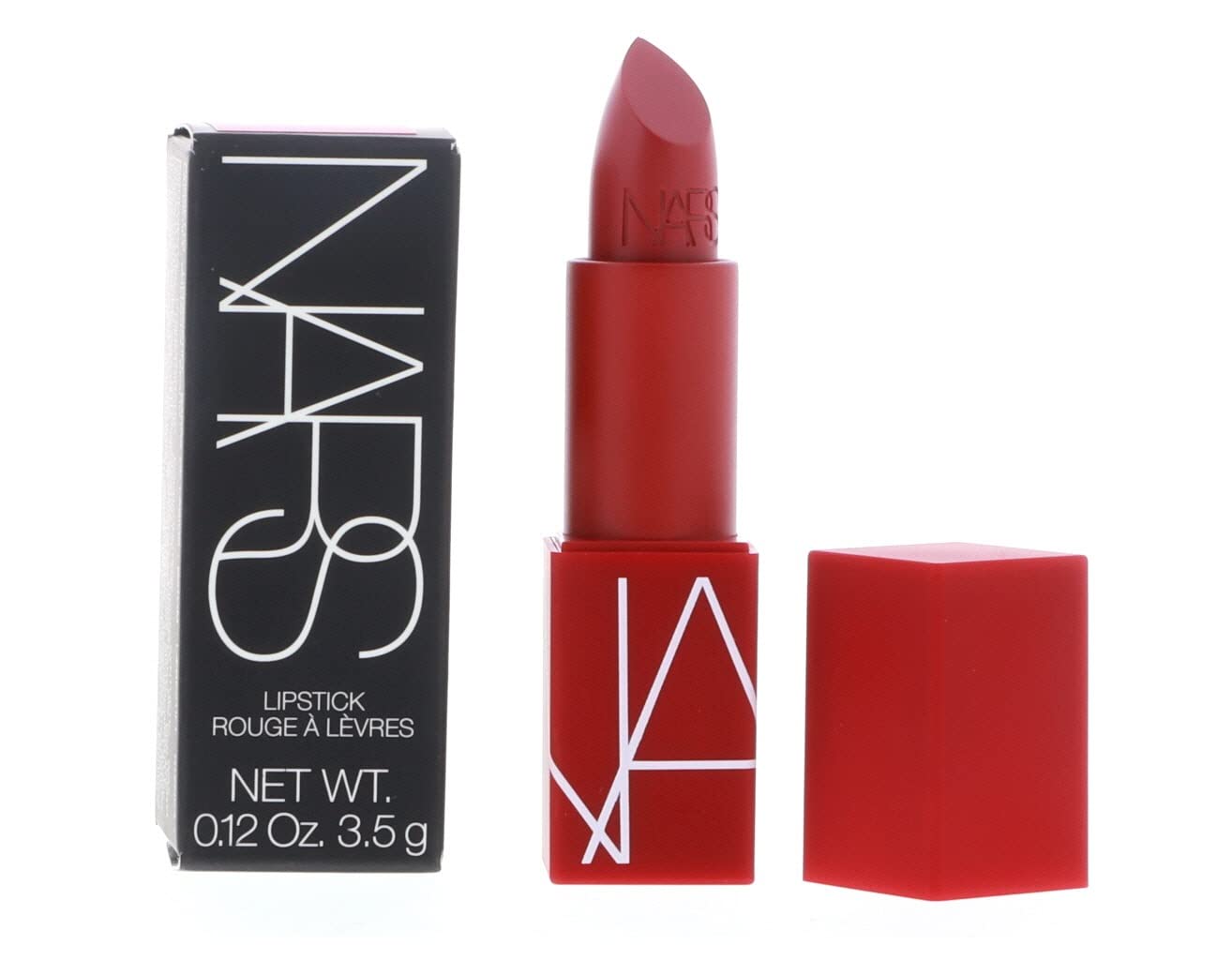NARS Semi-Matte Lipstick - Jungle Red | Long-Lasting, Highly Pigmented Lip Color for Women | Perfect for Everyday Wear, Date Night & Special Occasions