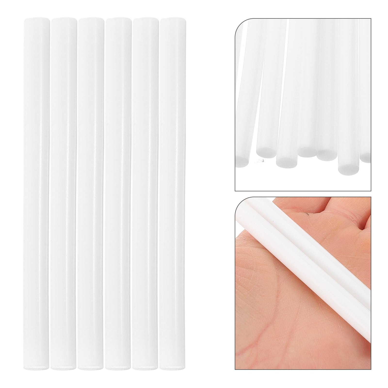 16Pcs 7mm White Hot Melt Glue Sticks - All Purpose Craft Glue Sticks for DIY Projects, Home Repairs & School Supplies | Compatible with Most Hot Glue Guns